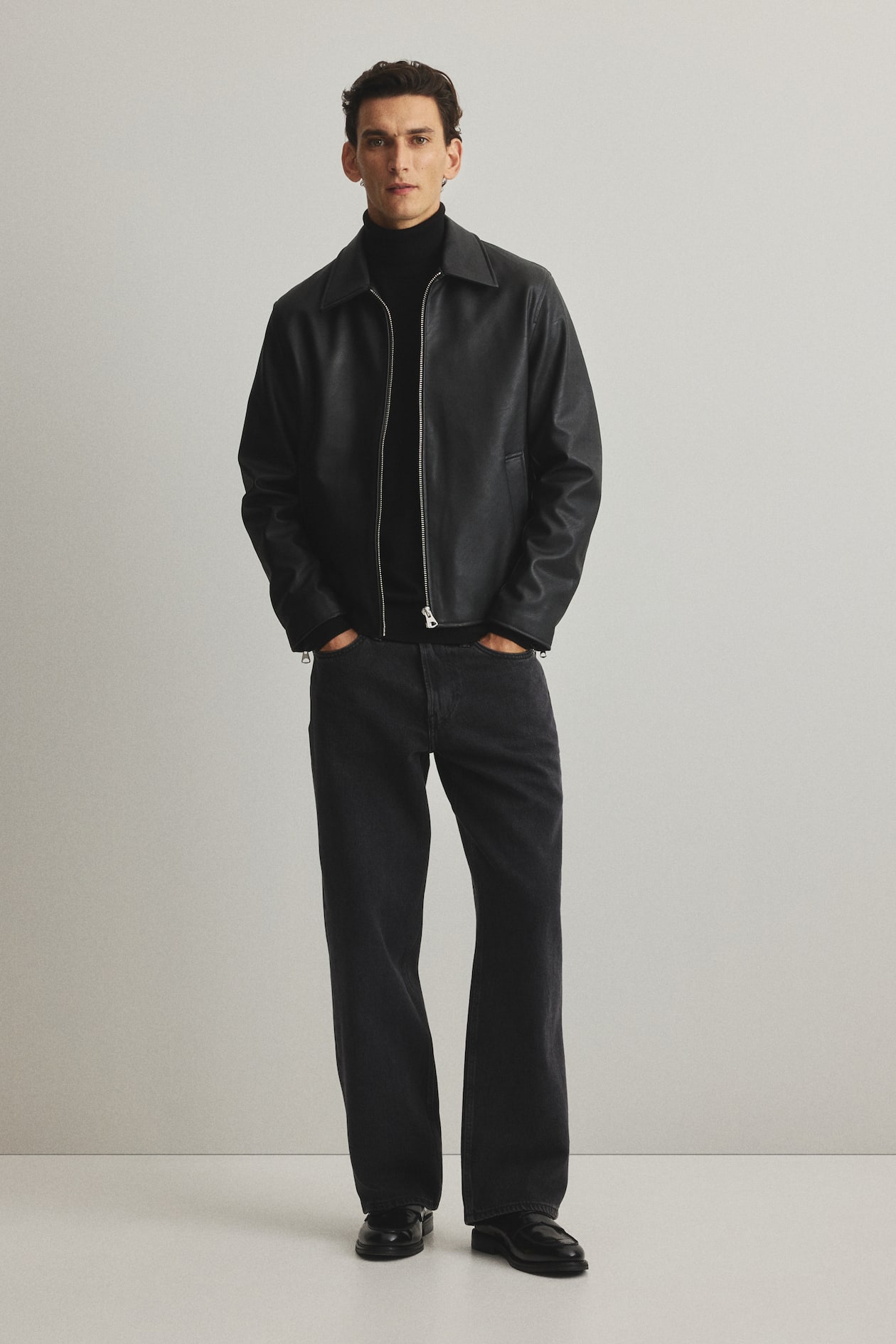 Collared jacket Black Men H&M IN