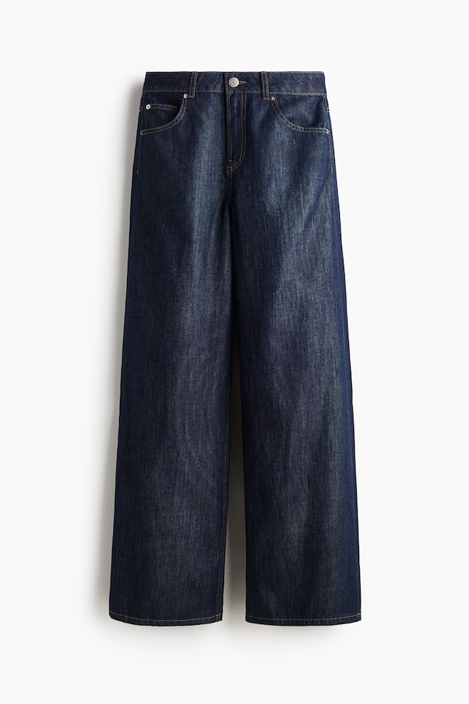 Wide Regular Jeans - Blu denim scuro - 1