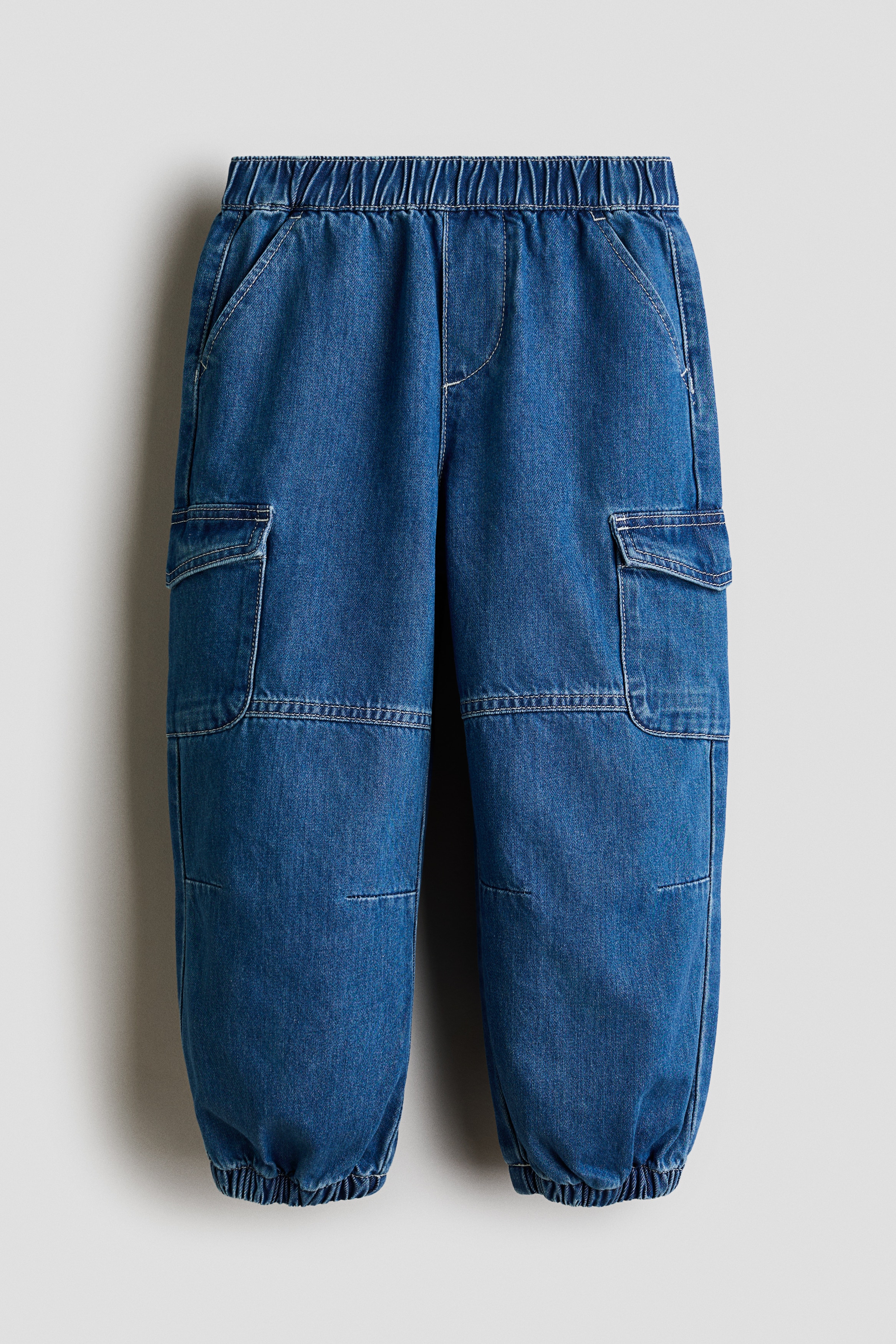 H & M - カーゴスタイル デニムジョガーパンツ - ブルー