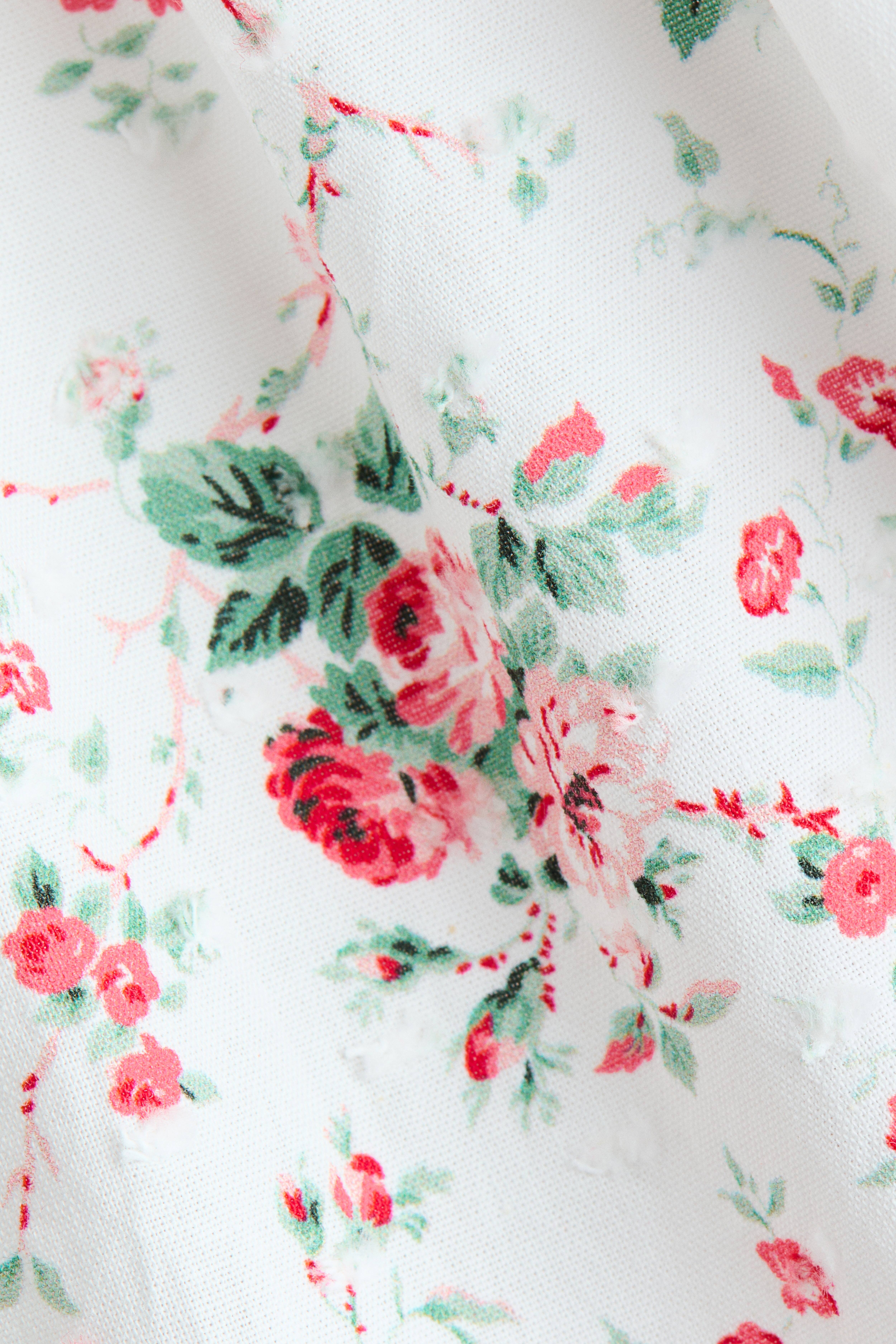 2-Piece Floral-Print Plumeti Set