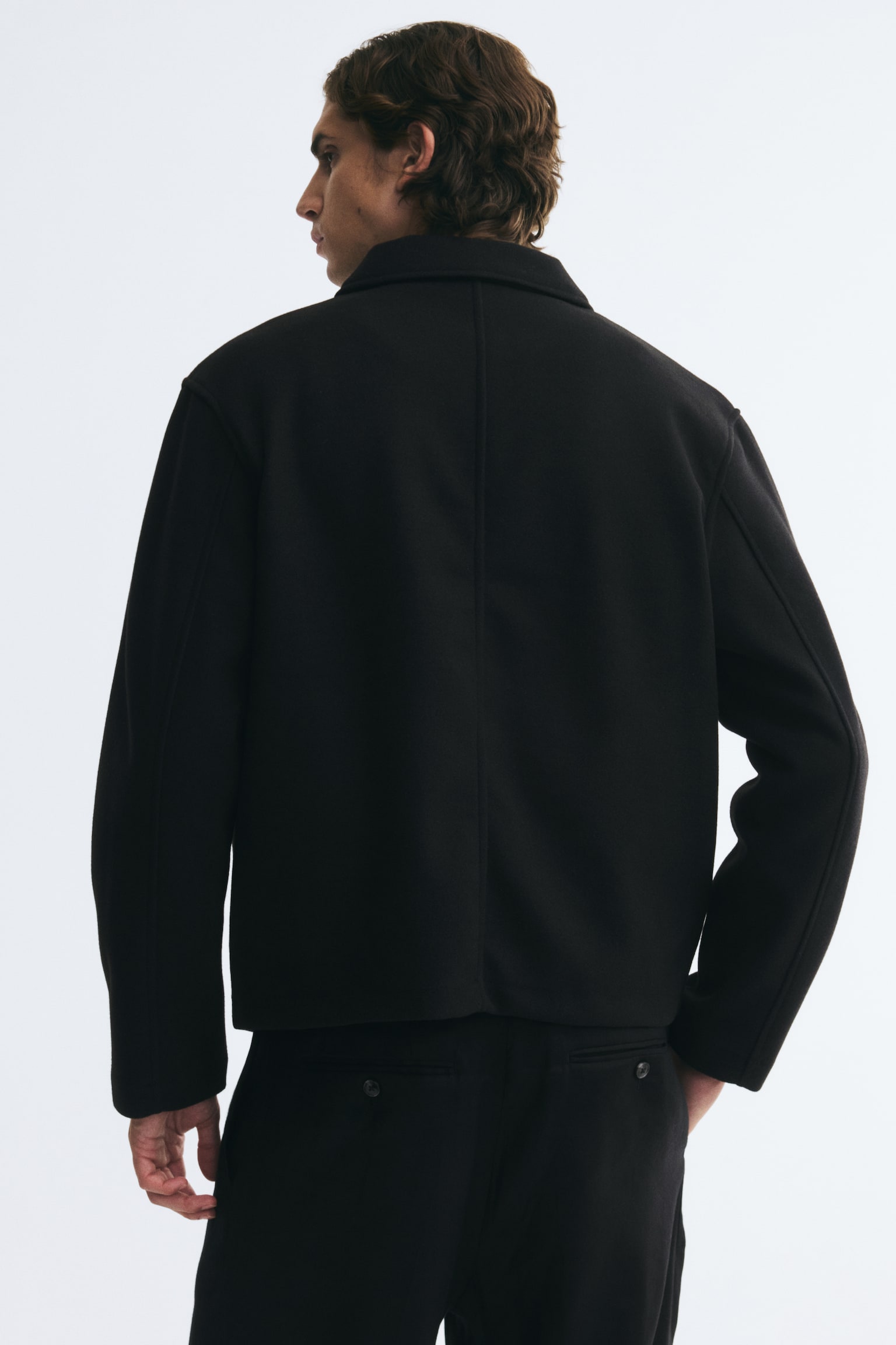 Мужская рубашка H&M Overshirt, цвет: Чёрный — фото 6
