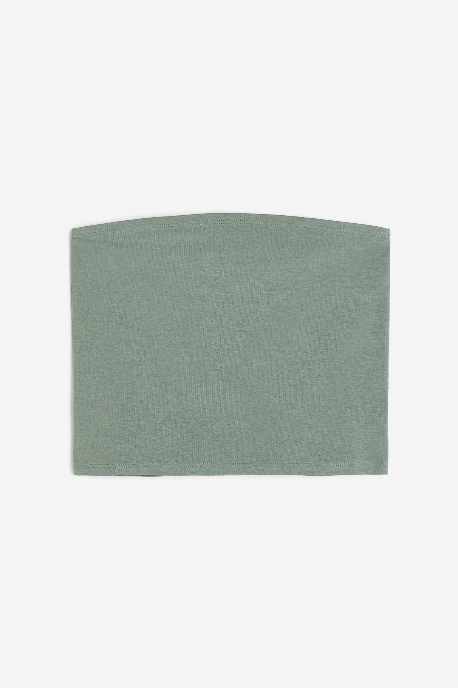 Short tube top - Dusty green/Cream - 2