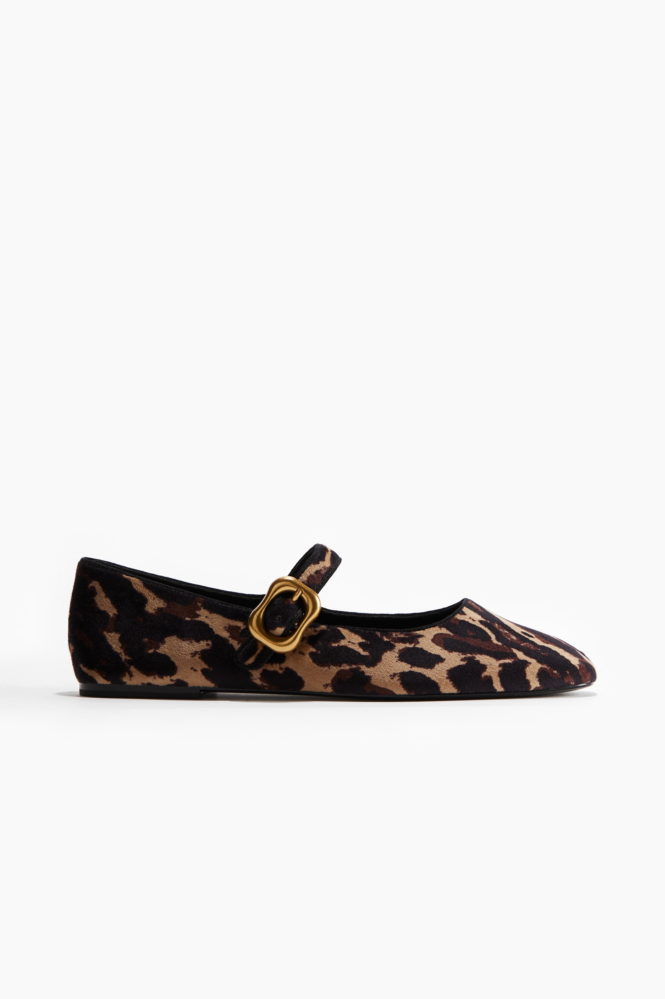 Mary Jane ballet flats - Light beige/Leopard print
