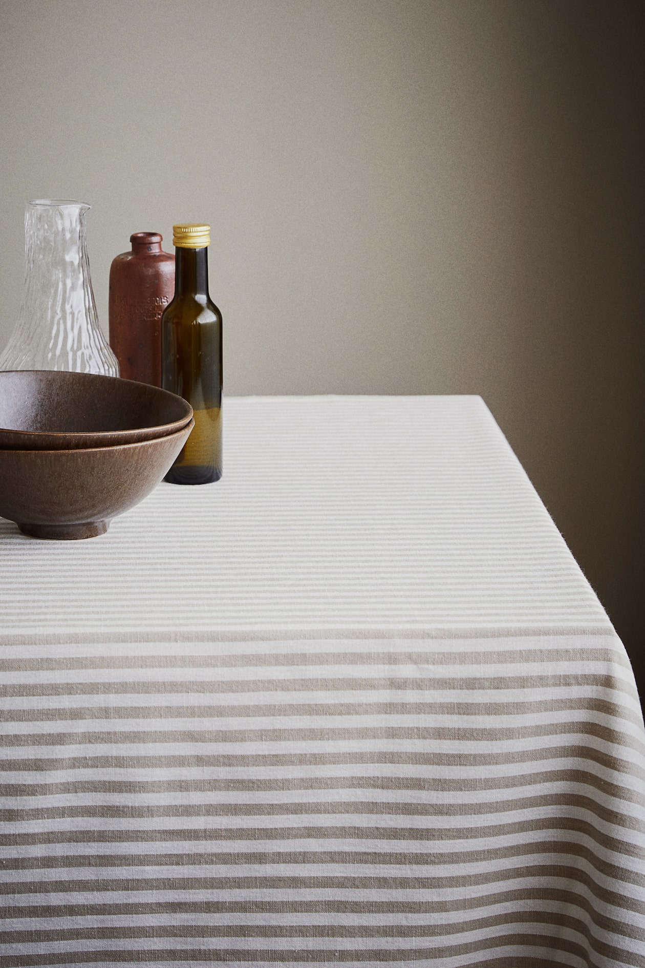 Cotton-Blend Tablecloth - Beige/striped - Home All | H&M US
