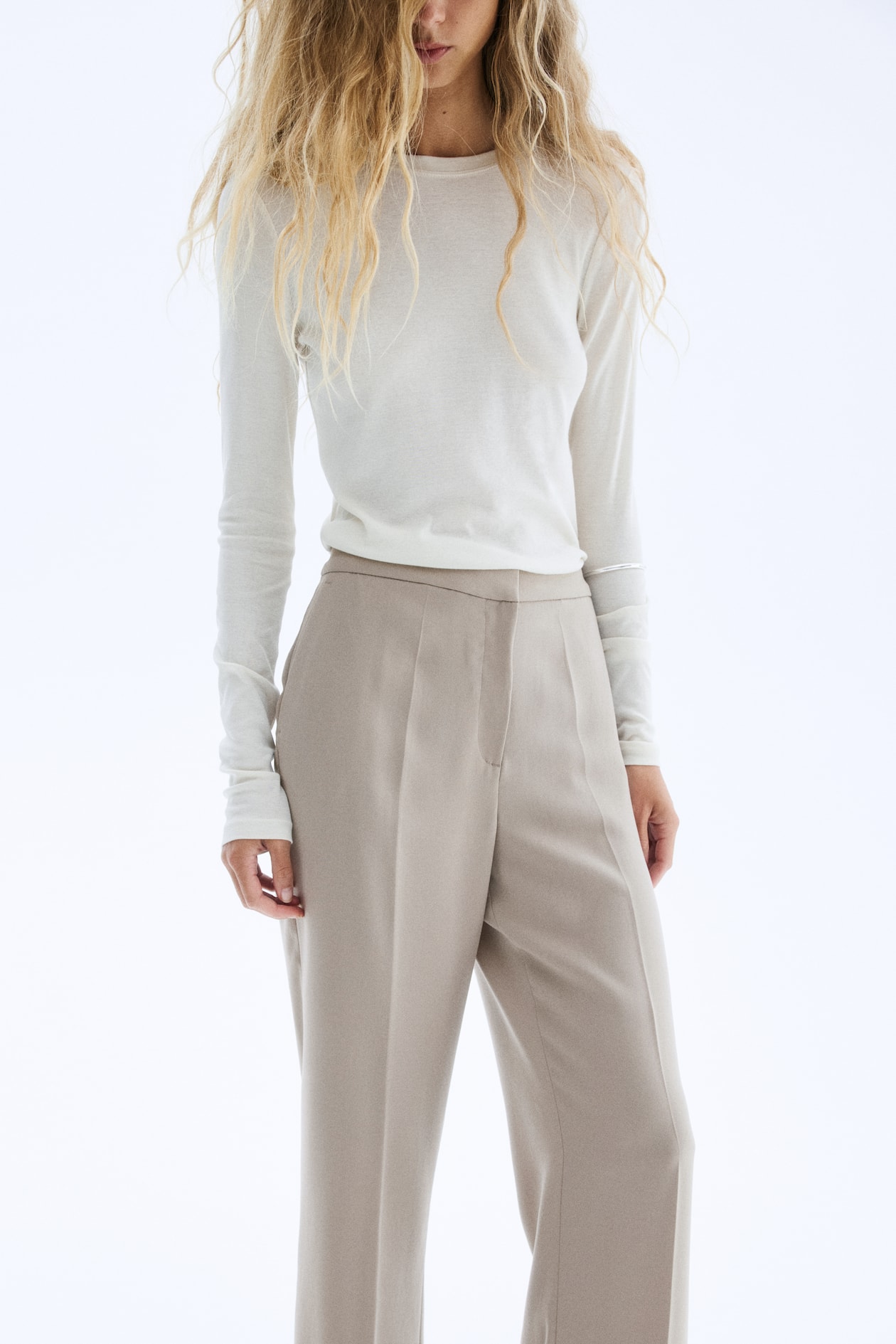 Straight-Leg Creased Pants - image 2