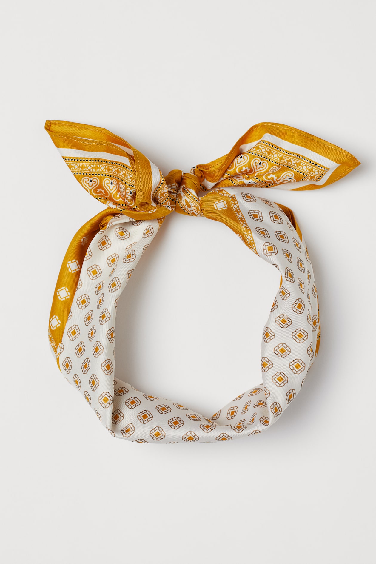 Grand Foulard Africain Imprimé Jaune/blanc/bleu - Coton - Fait Main (Royaume-Uni)