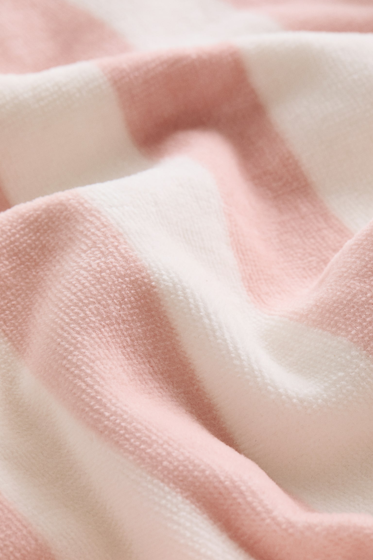 Striped Cotton Hooded Towel Wrap - Light pink/white striped/Light brown/white striped/Green/white striped - 4