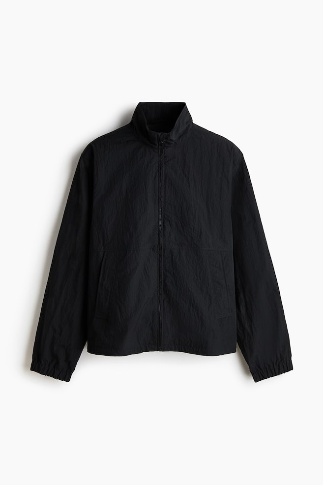 Water-Repellent Windbreaker - Black/Light gray - 1