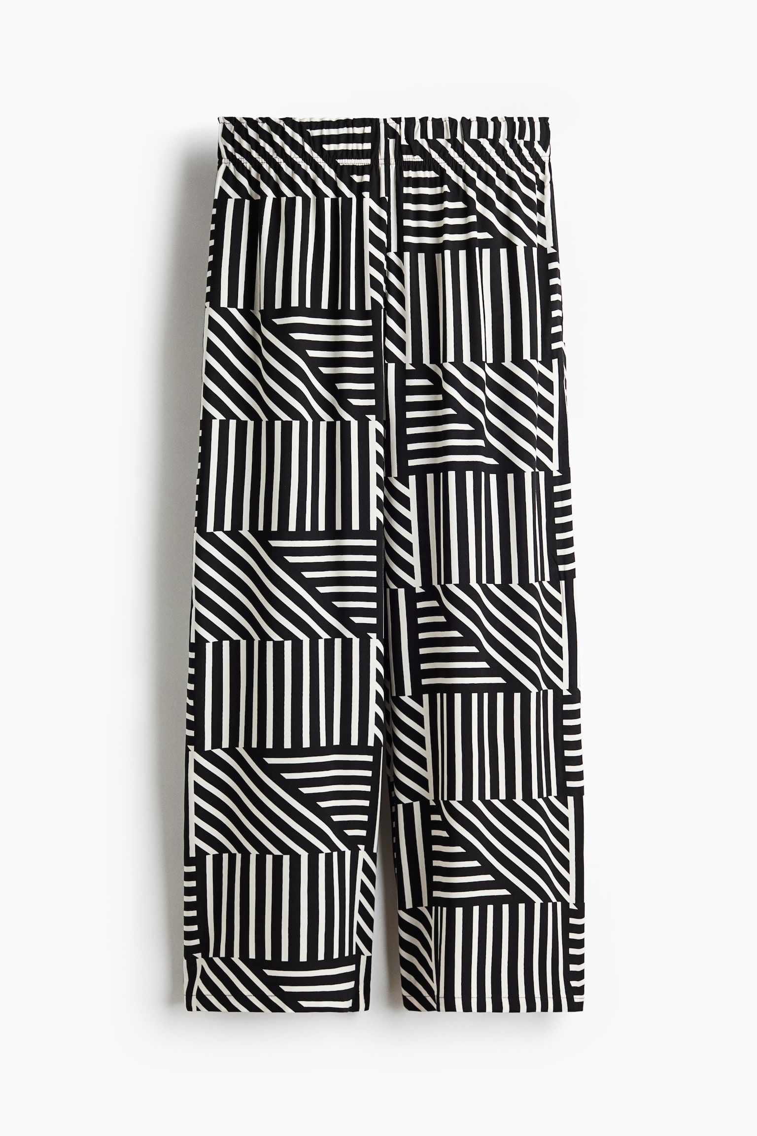 Pantalón sin cierre de viscosa - Negro/Diseño/Rojo ciruela/Estampado/Beige