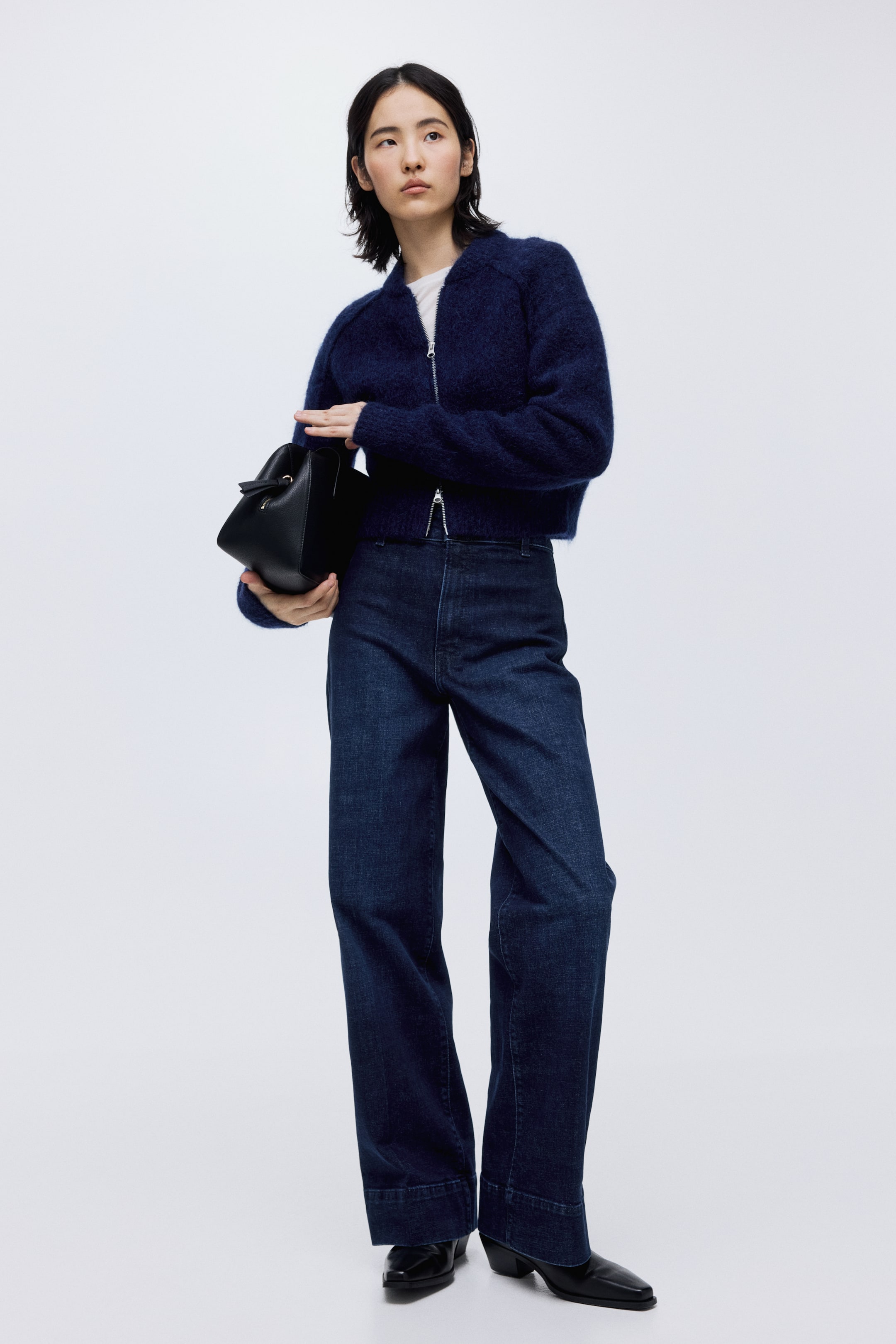 Vezi imaginea mai mare: Wide High Jeans - Albastru-denim închis - FEMEI | H&M RO 2