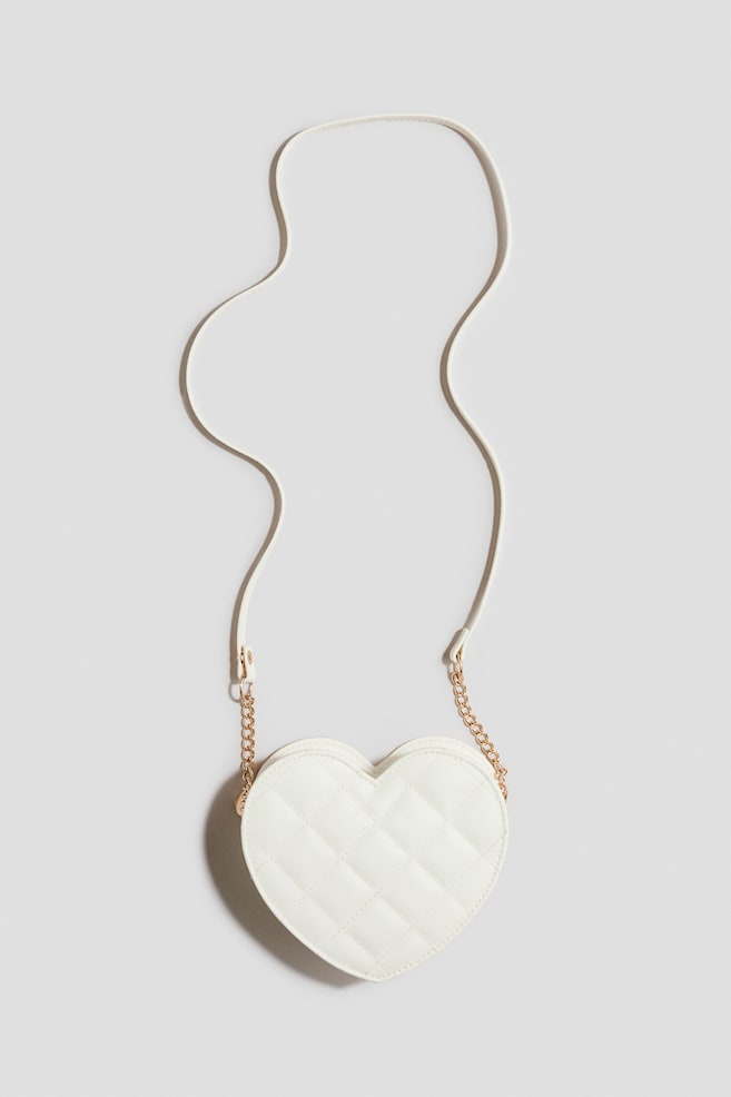Heart-shaped crossbody bag - Cream - 1