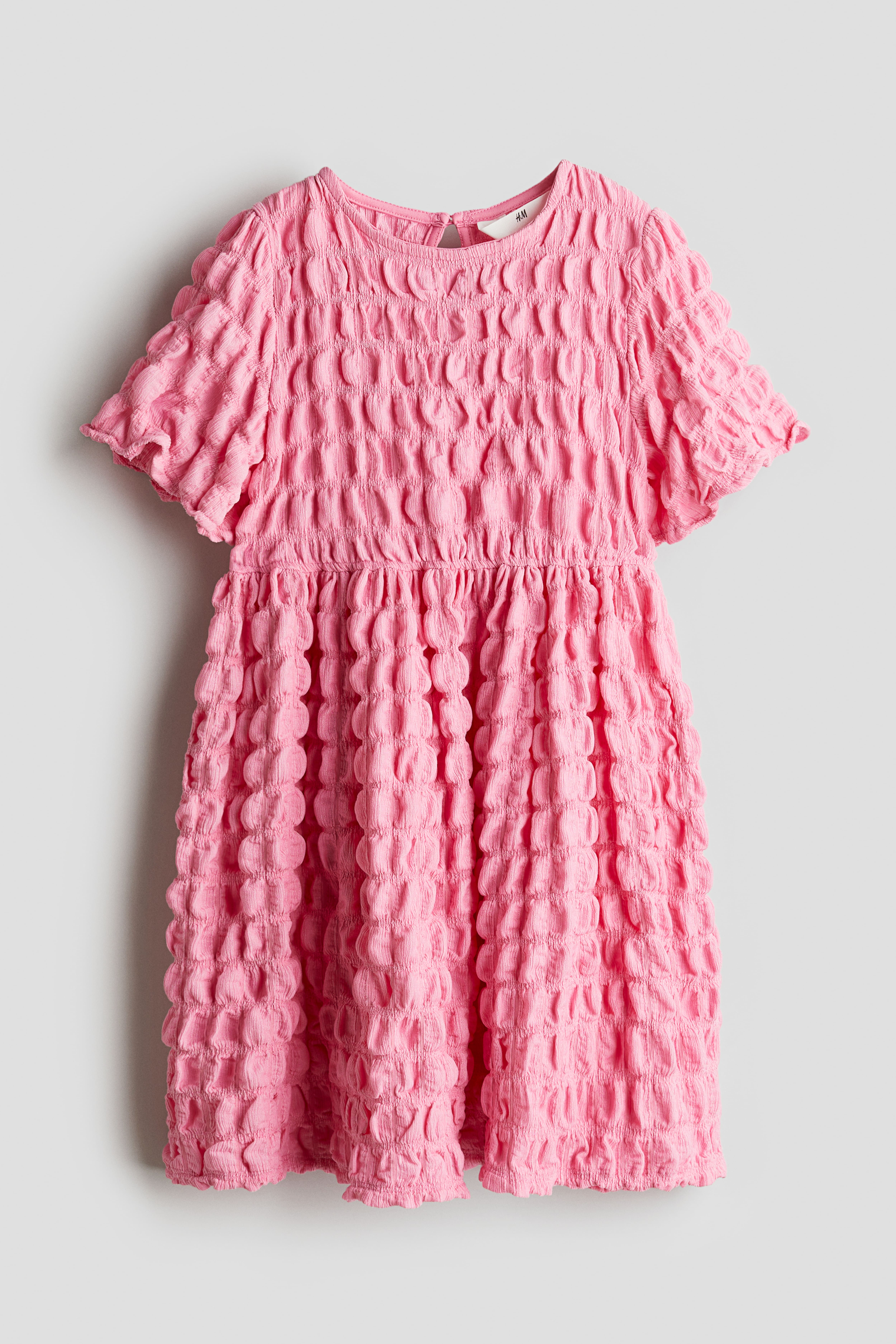 Structured jersey dress Hot pink Kids H M GB