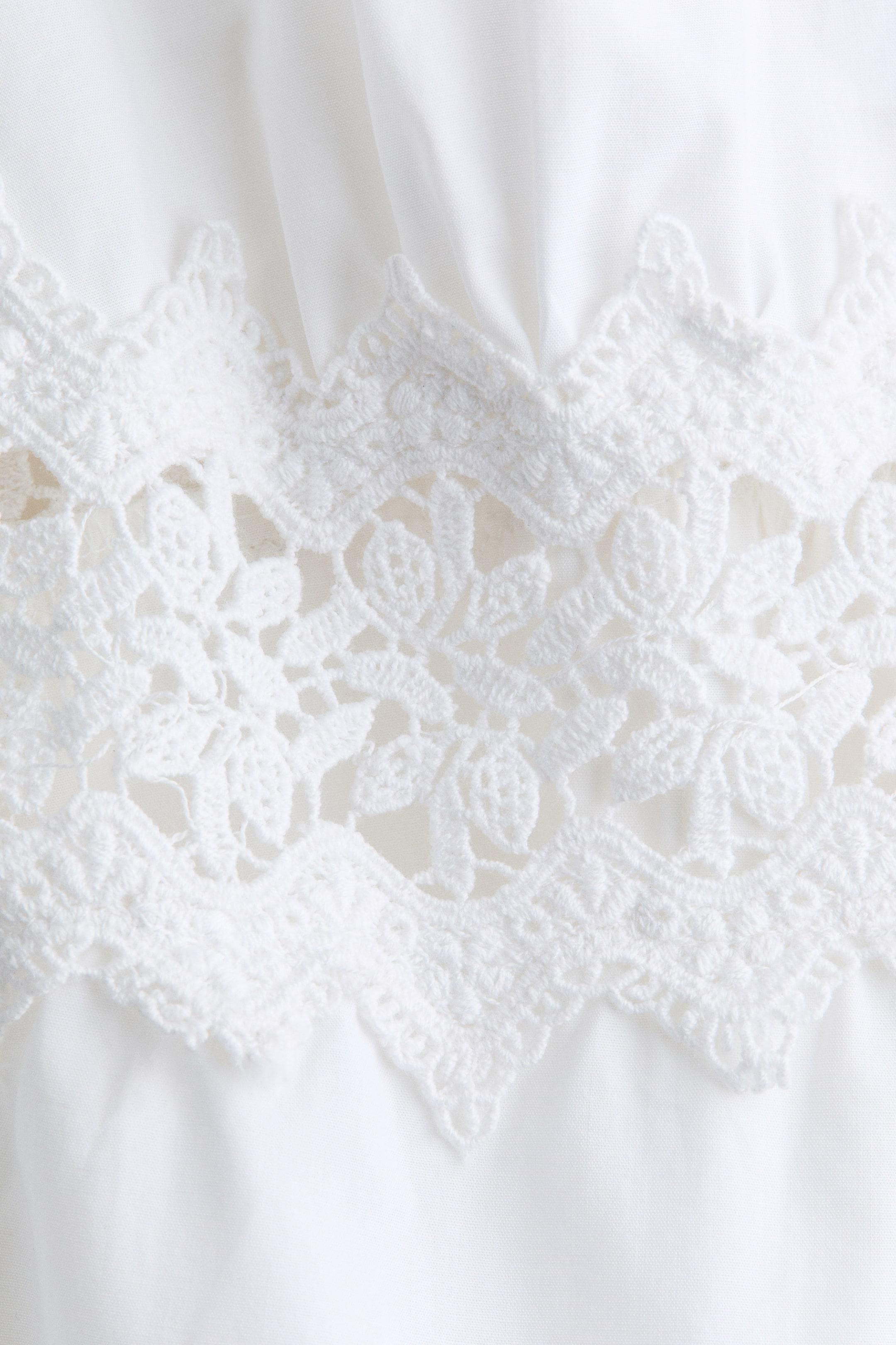 MAMA Lace-Detail Cotton Romper