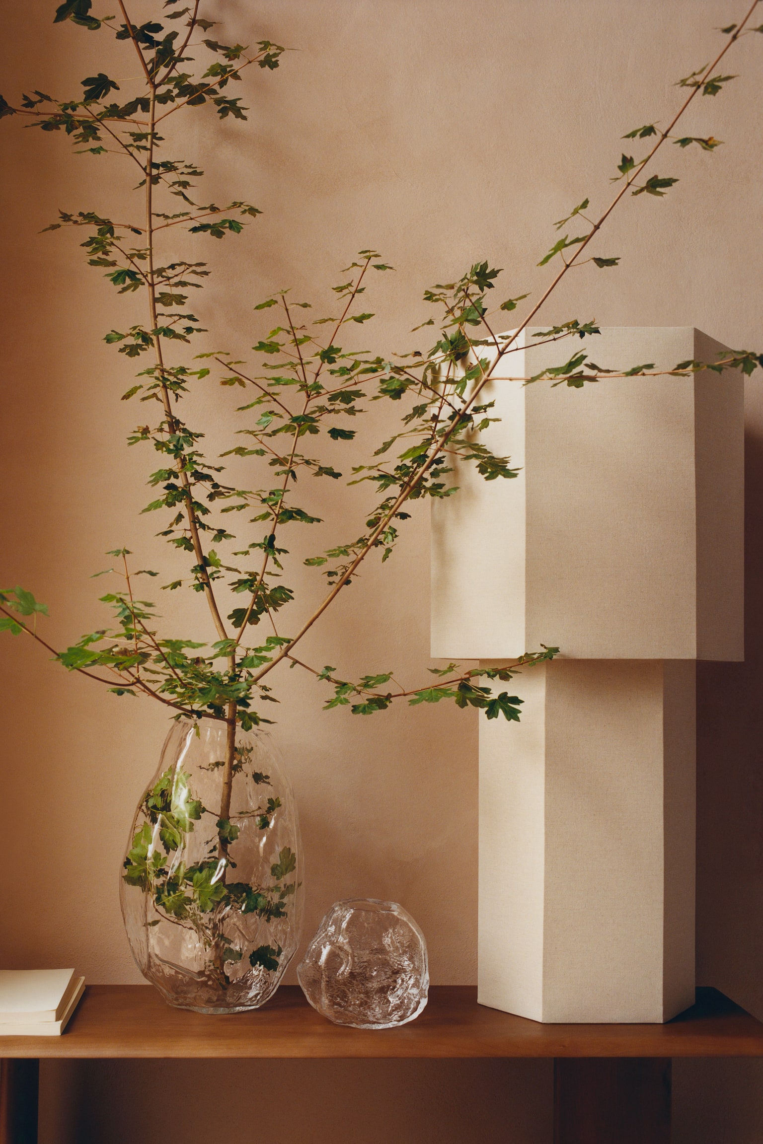 Ekstra stor strukturmønstret glassvase - Transparent - 3