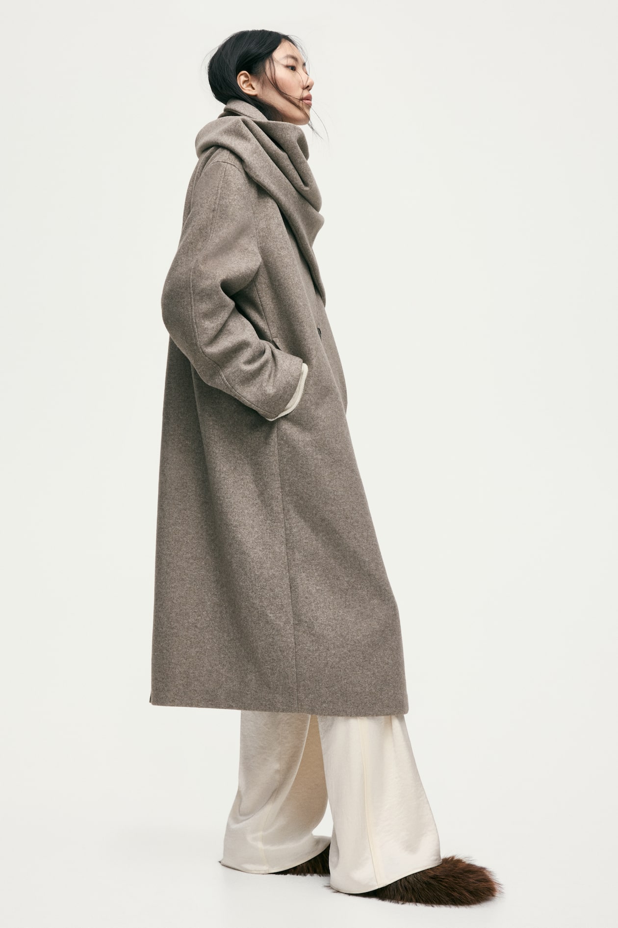 Scarf-Detail Coat - image 5