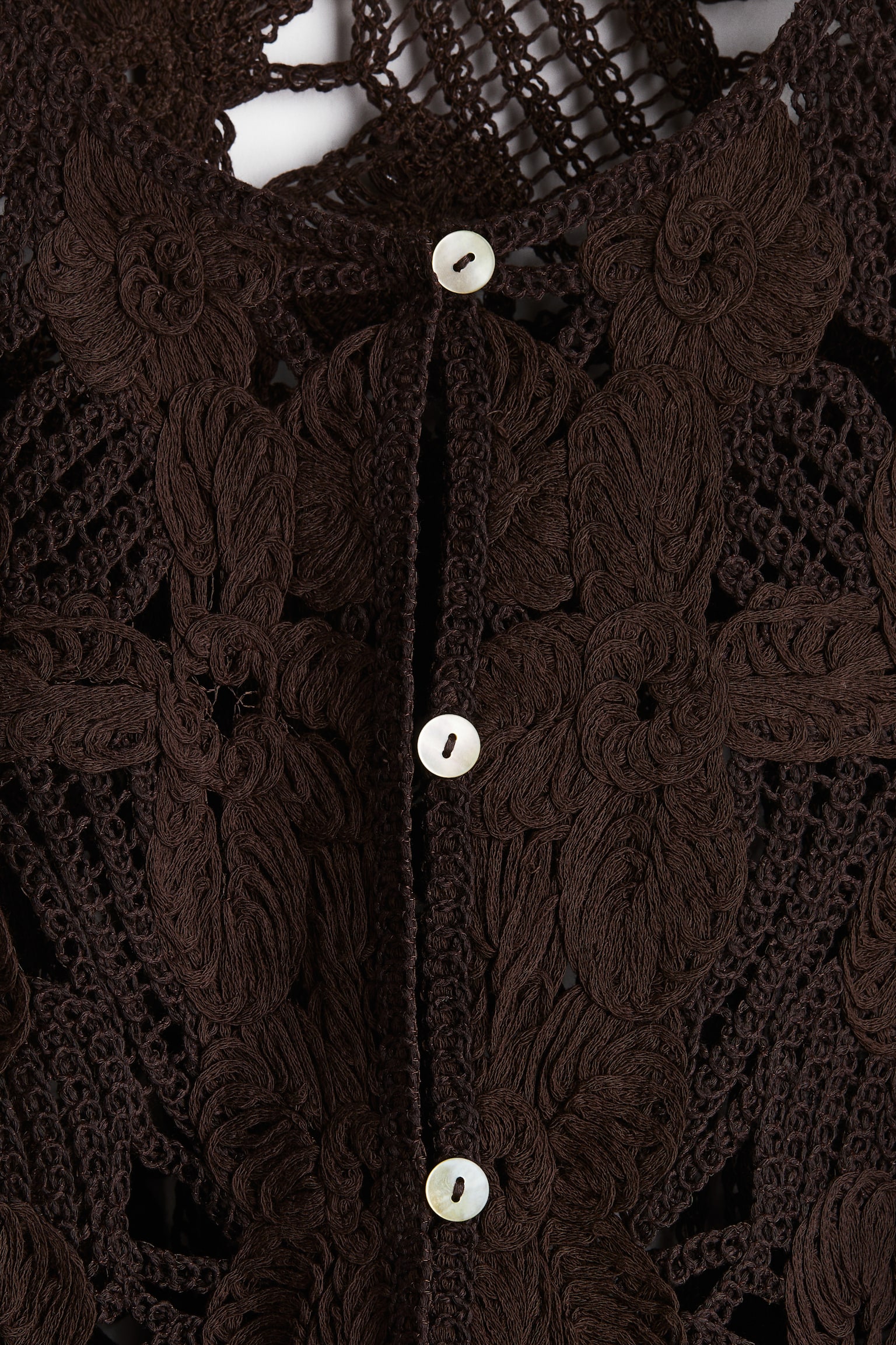 레이스 가디건 - 다크 브라운 - 7