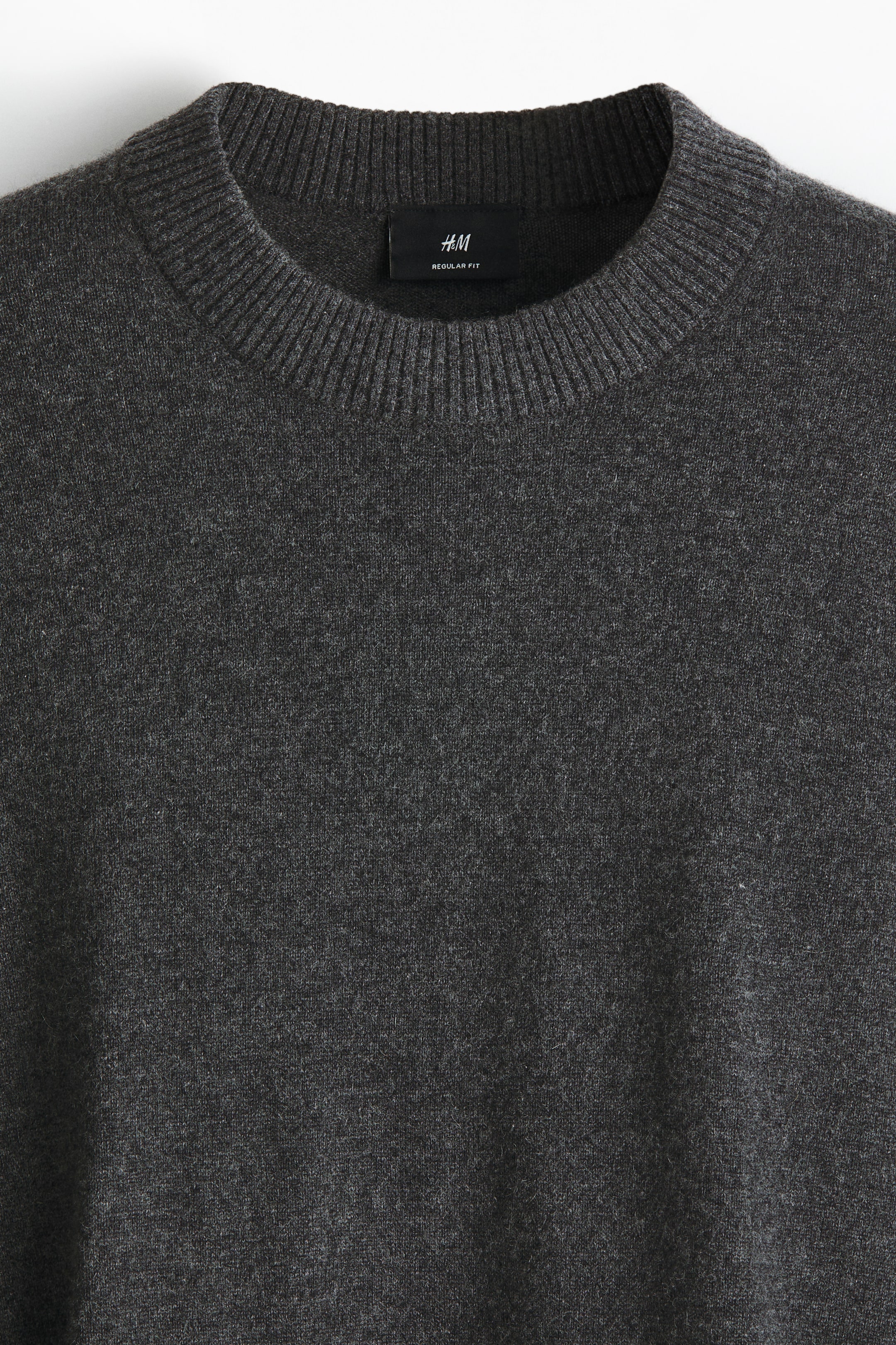 拡大画像を表示: レギュラーフィット カシミヤセーター - ダークグレー - Men | H&M JP 2