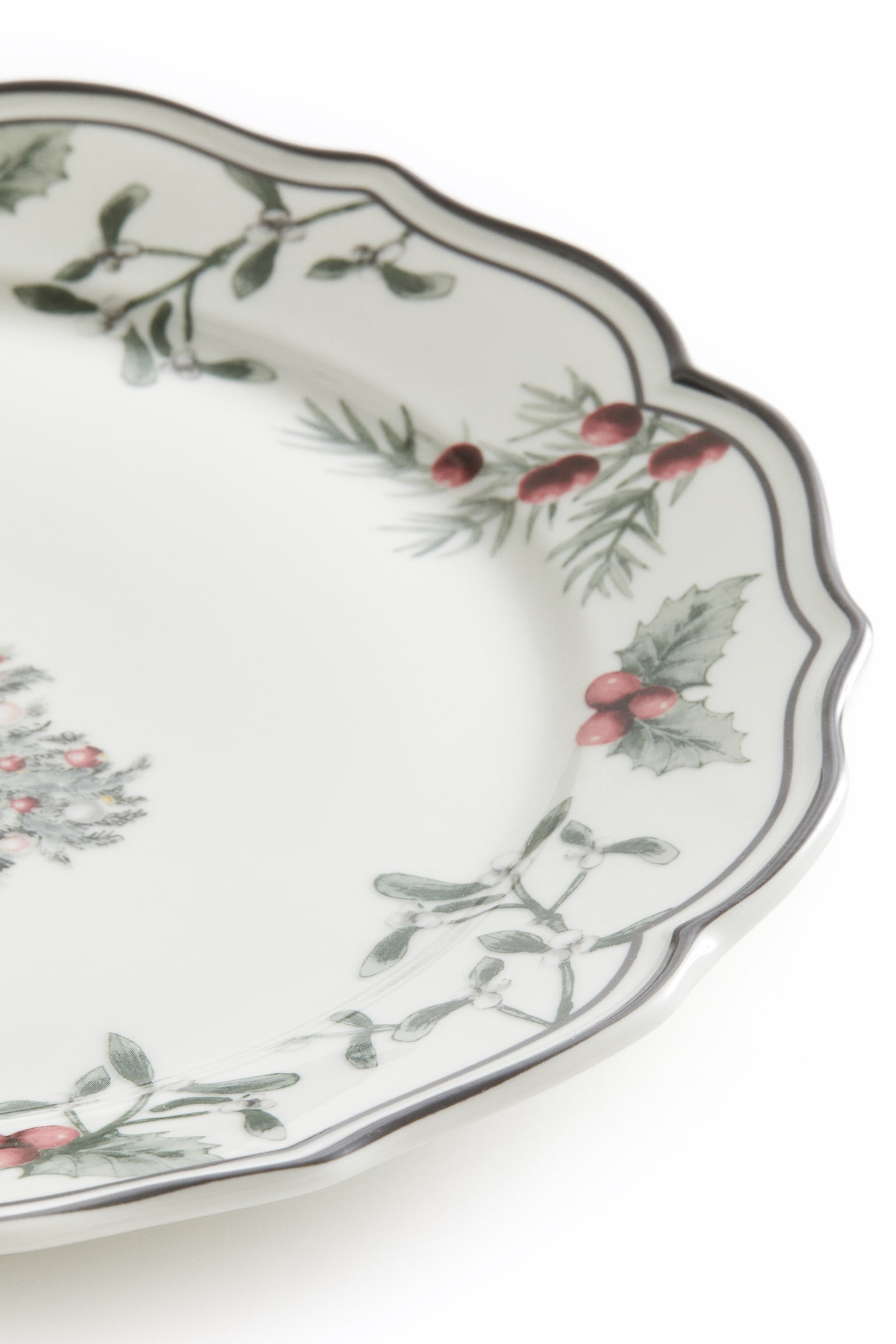 Porcelain plate - White/Christmas - 4