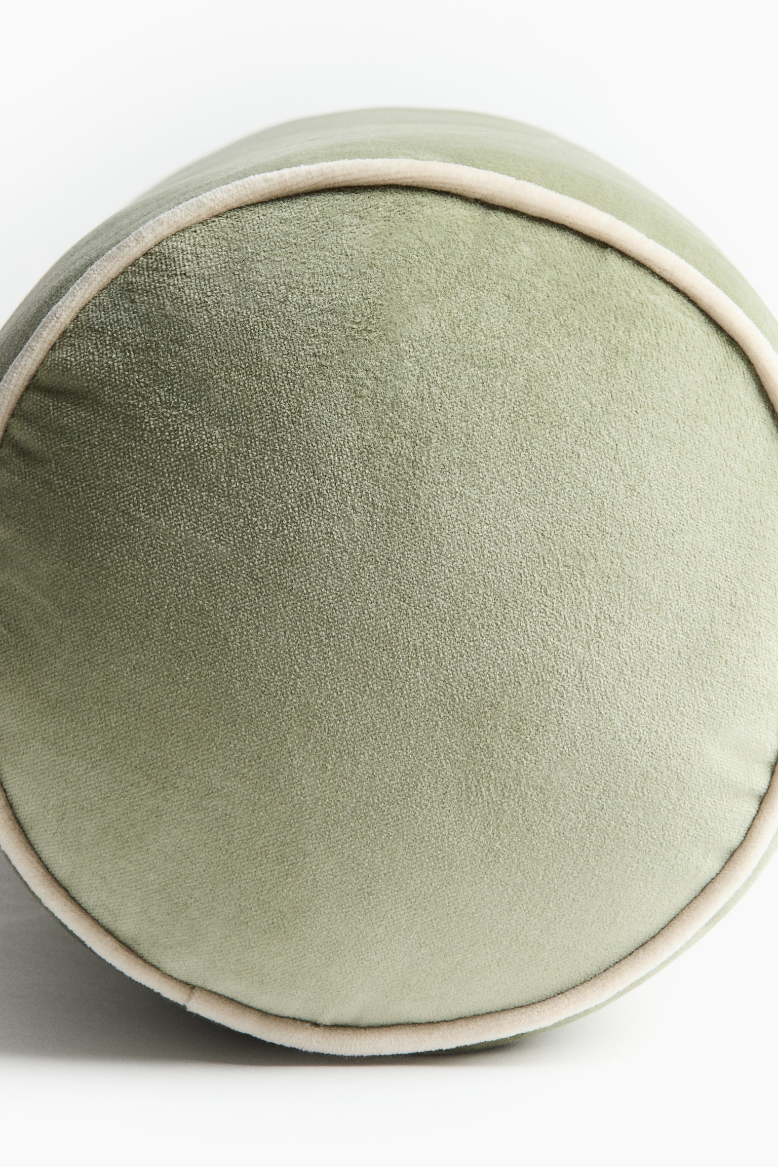 Cuscino cilindrico in velluto - Verde chiaro/Beige chiaro/nero/Rosa polvere chiaro - 3