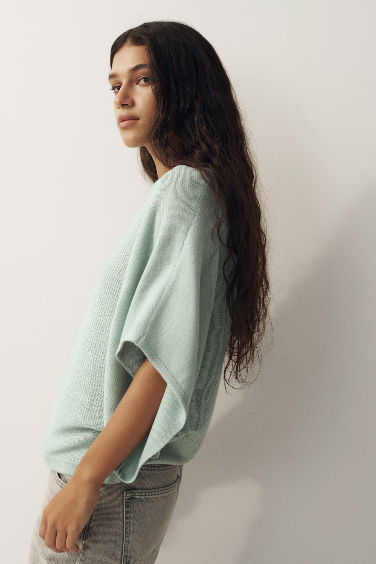 Batwing-Sleeved Knit Top - image 4