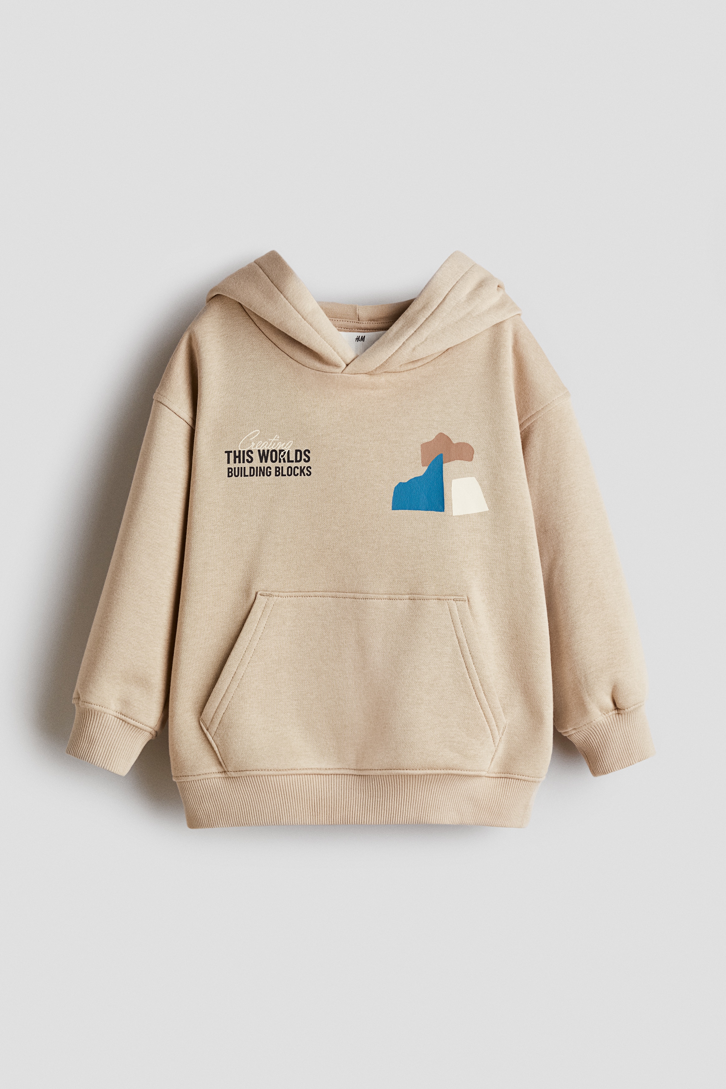 H & M - プリントディテールスウェットパーカ - ベージュ H & M - プリントディテールスウェットパーカ - ベージュ