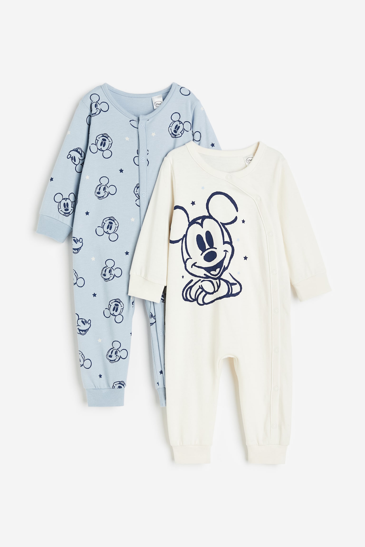 Bộ 2 bộ đồ ngủ in hình - Xanh dương nhạt/Chuột Mickey - 1