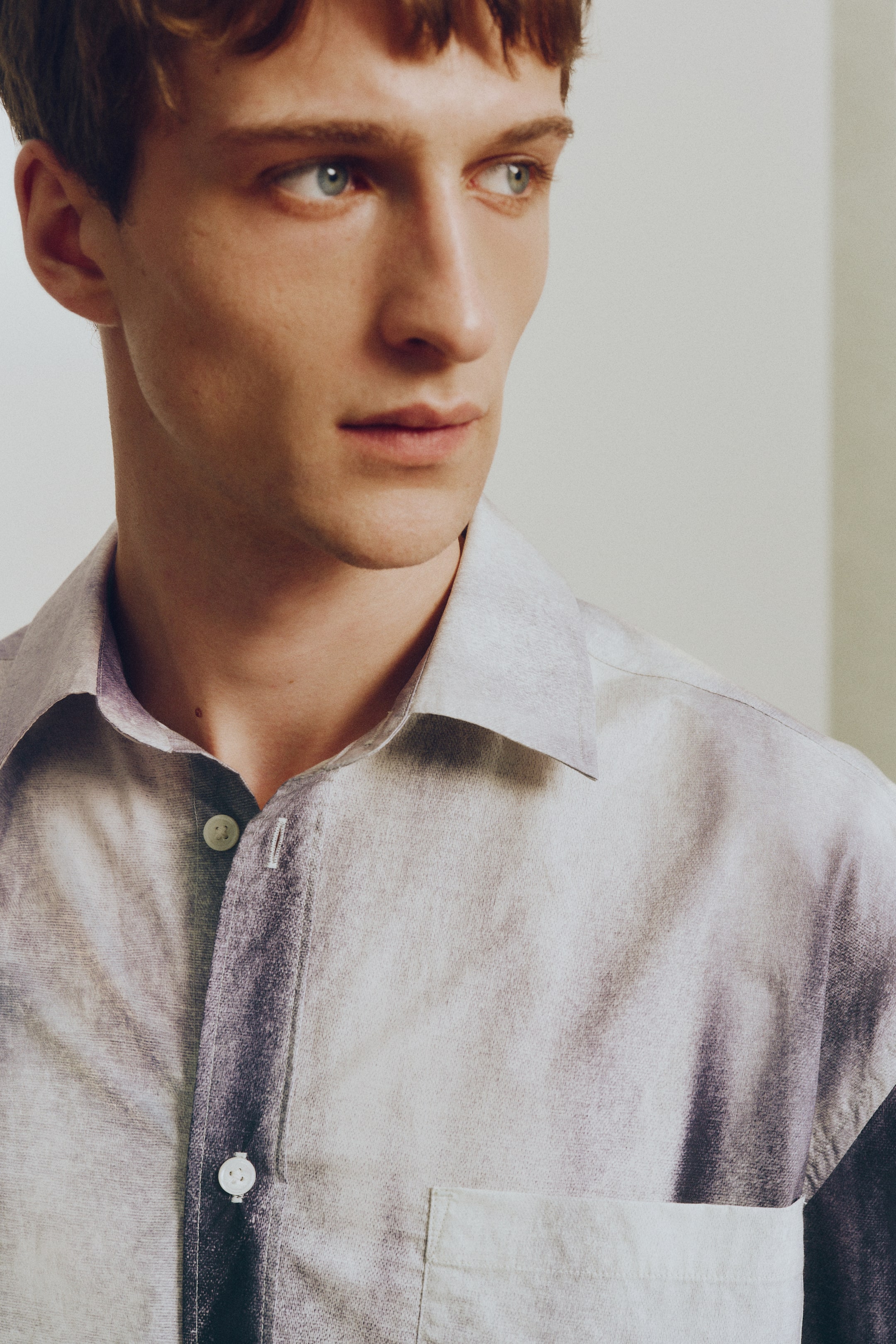 Мужские рубашки H&M Relaxed-Fit Cotton Shirt — фото 4