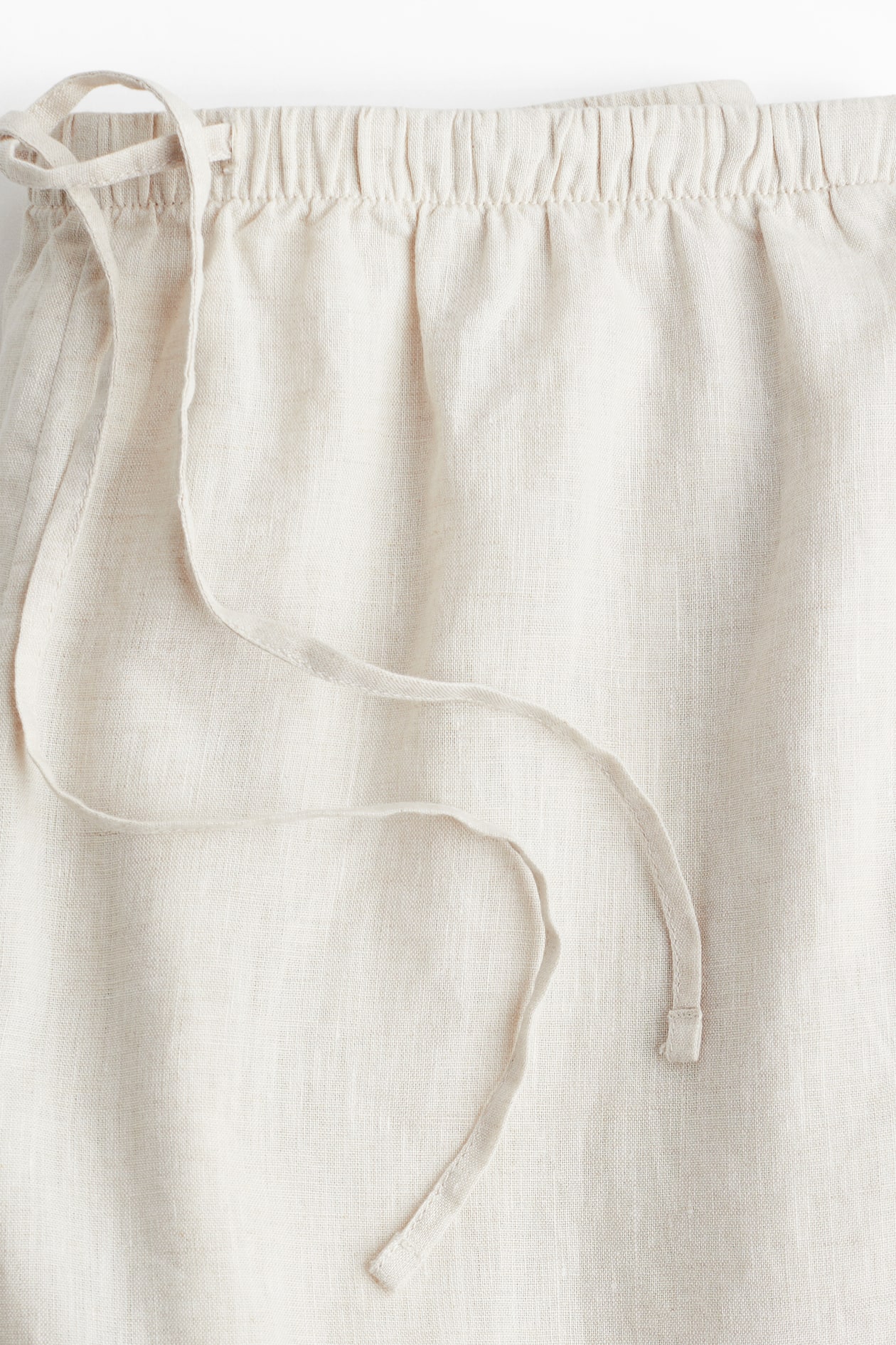 Linen drawstring shorts - image 2