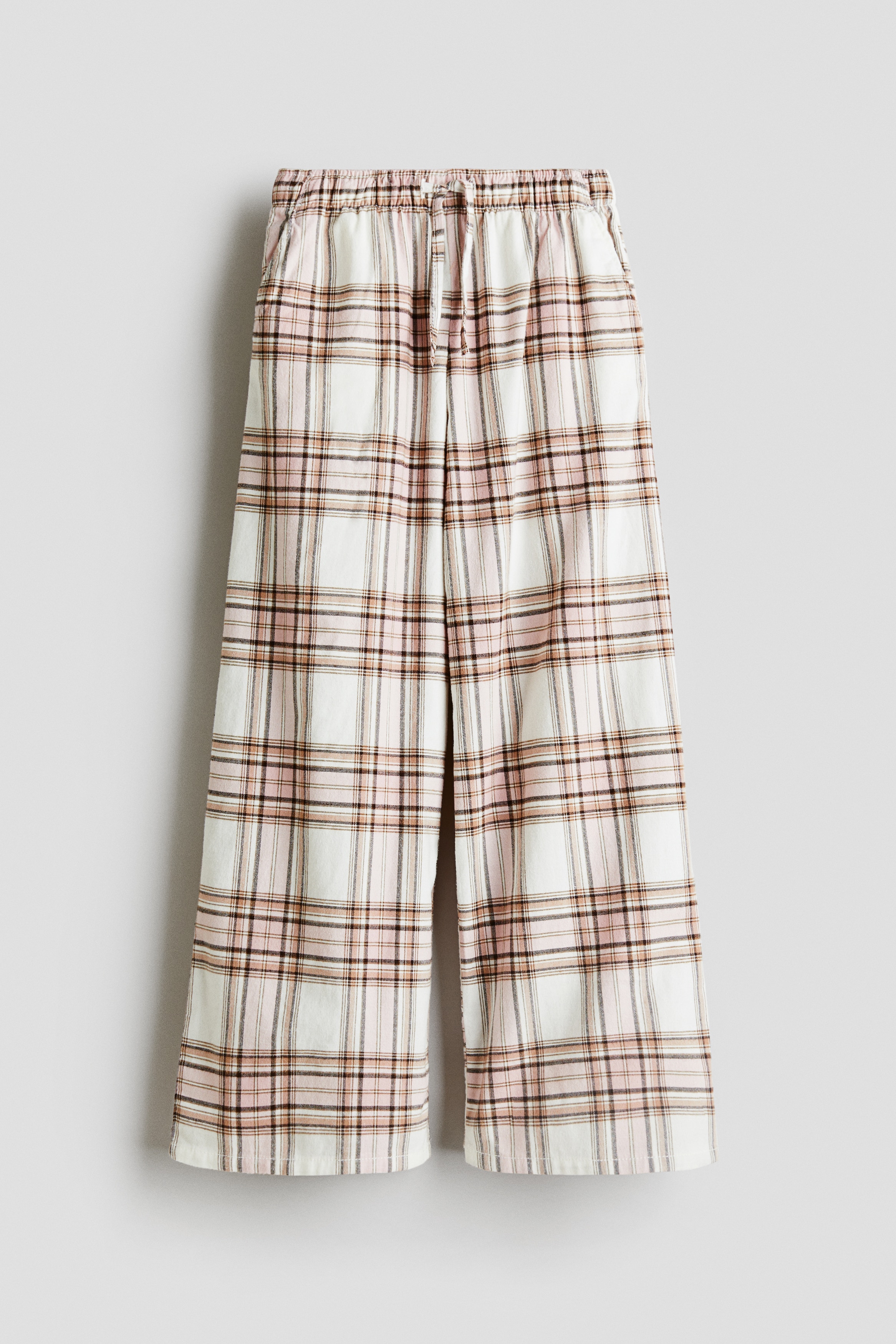 Bomullsbukse - Hvit/Rutet/Mørk blå/Rutet