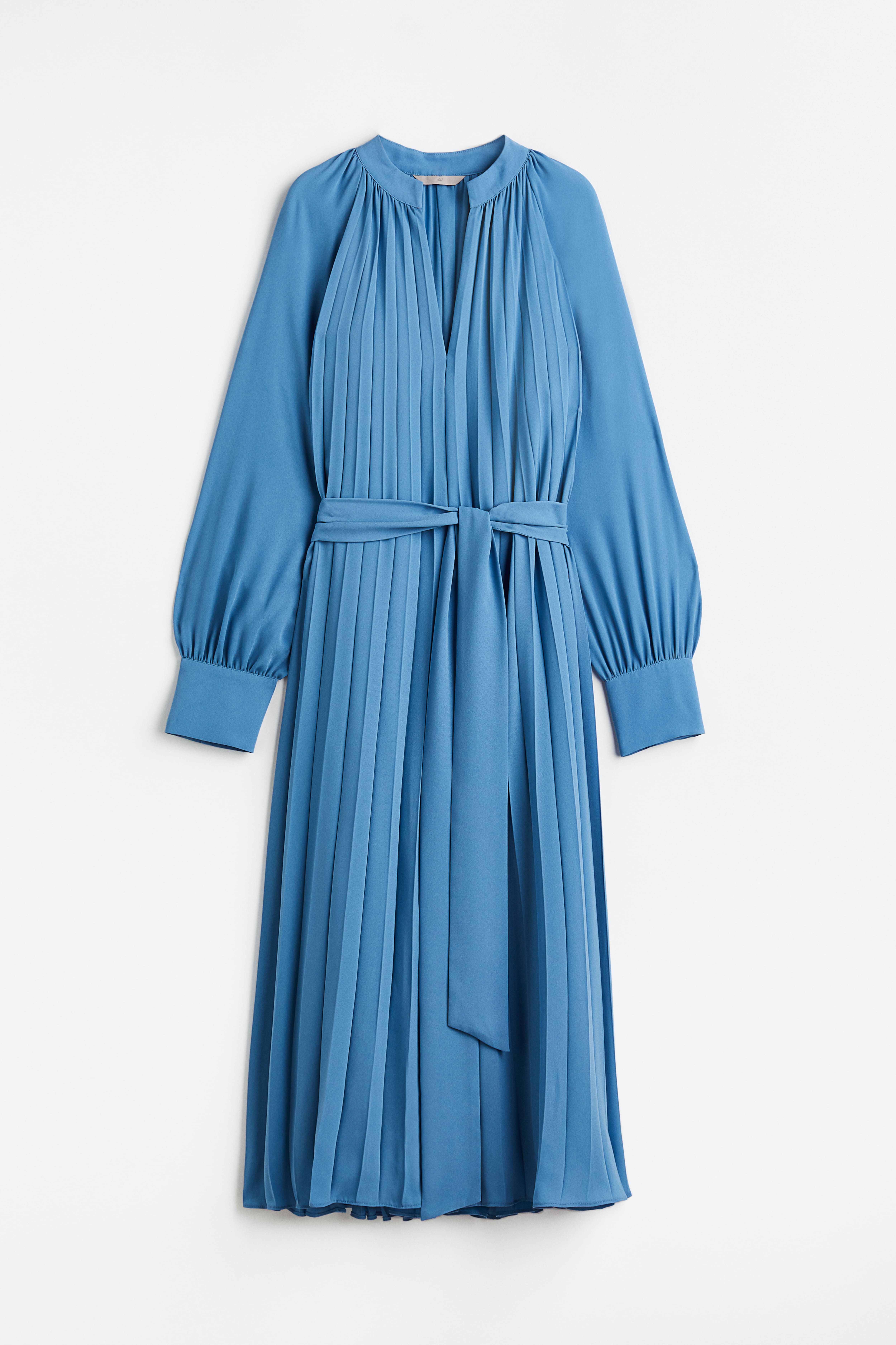 Pleated Tie belt Dress