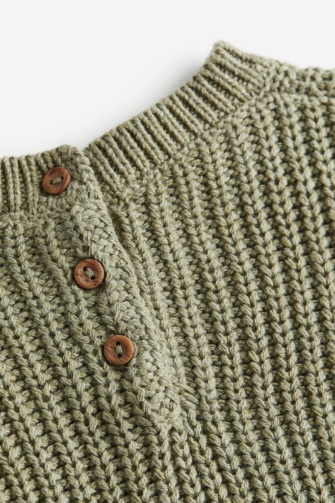 2-piece knitted set - Green/Light brown - 3