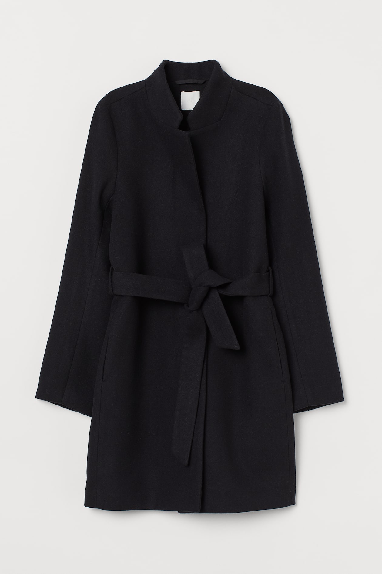 Tie Belt Coat - Long sleeve - Black - Ladies | H&M US