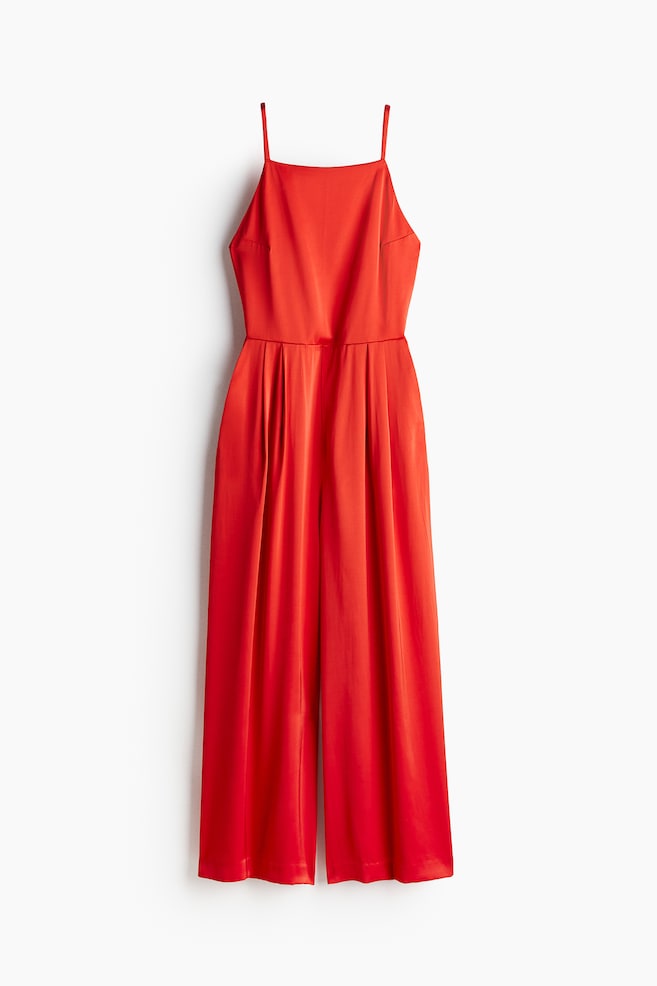 Jumpsuit mit freiem Rücken - Knallrot - 1