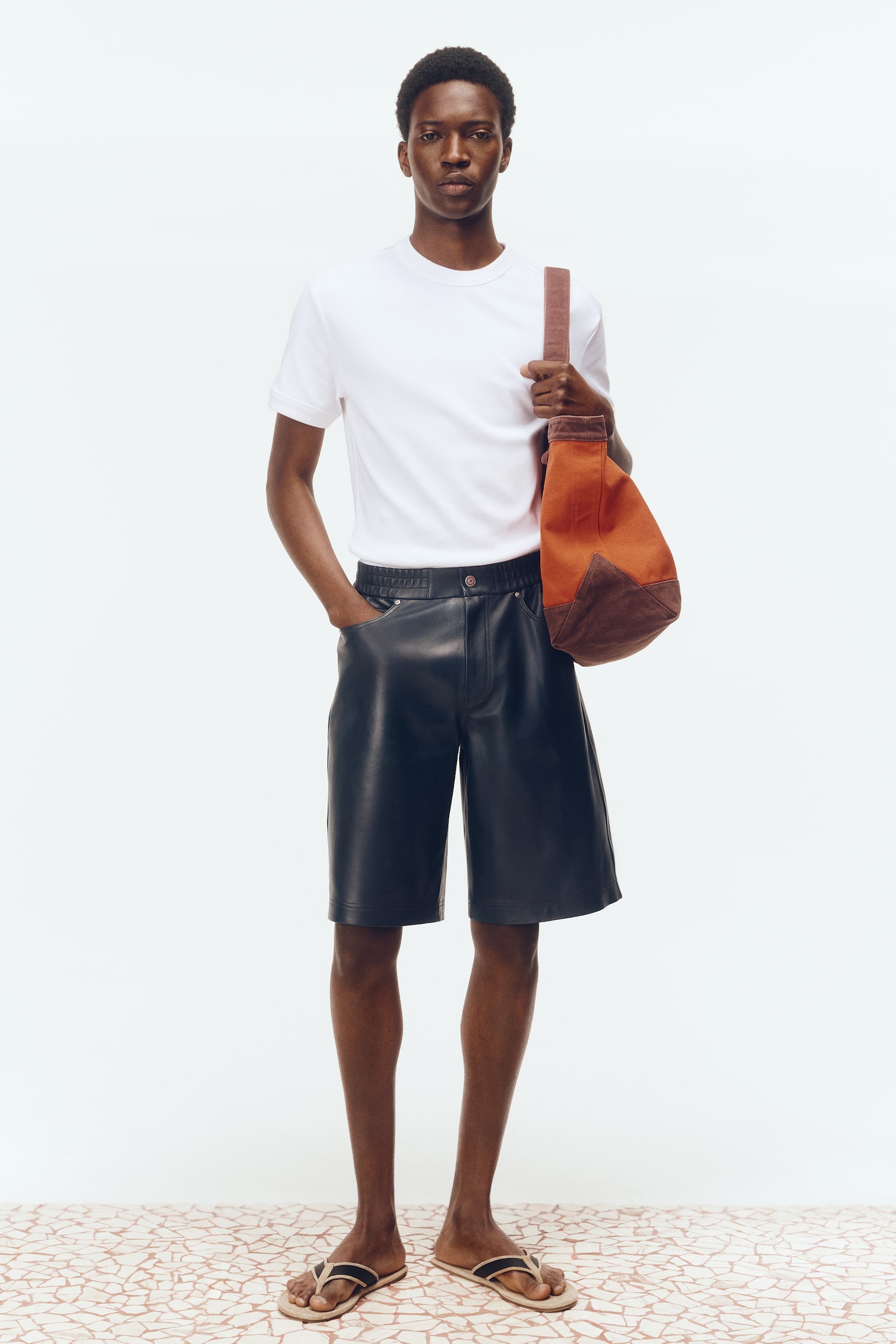 Ribbed cotton T-shirt - White - 1