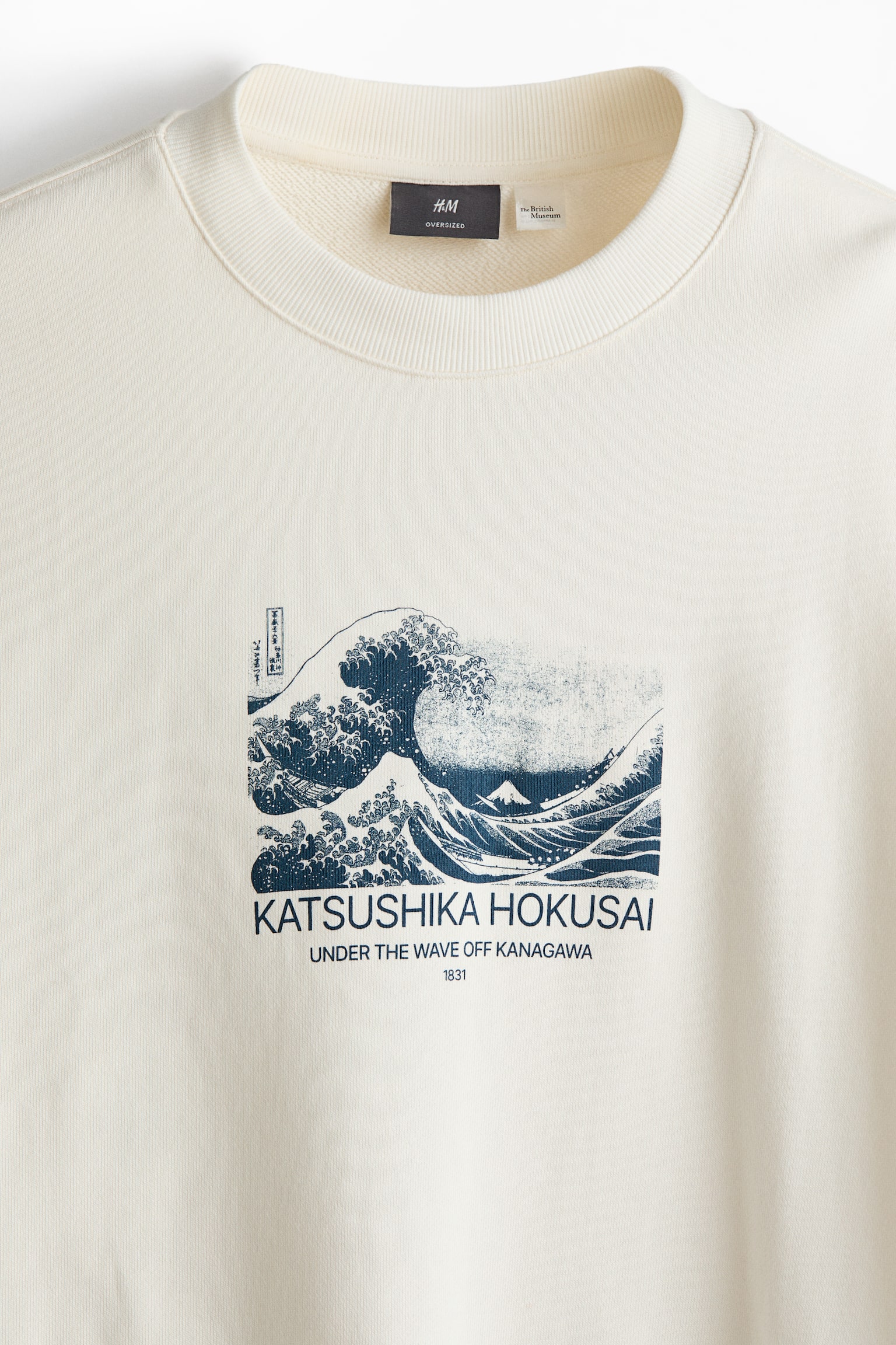 오버사이즈핏 프린트 스웨트셔츠 - Cream/The British Museum/블랙/사이프레스 힐/그레이 멜란지/스누피/다크 브라운/라몬즈/버건디/스누피/다크 그린/키스 해링/포레스트 그린/Vincent van Gogh/블랙/Motörhead/다크 그린/스누피 - 4