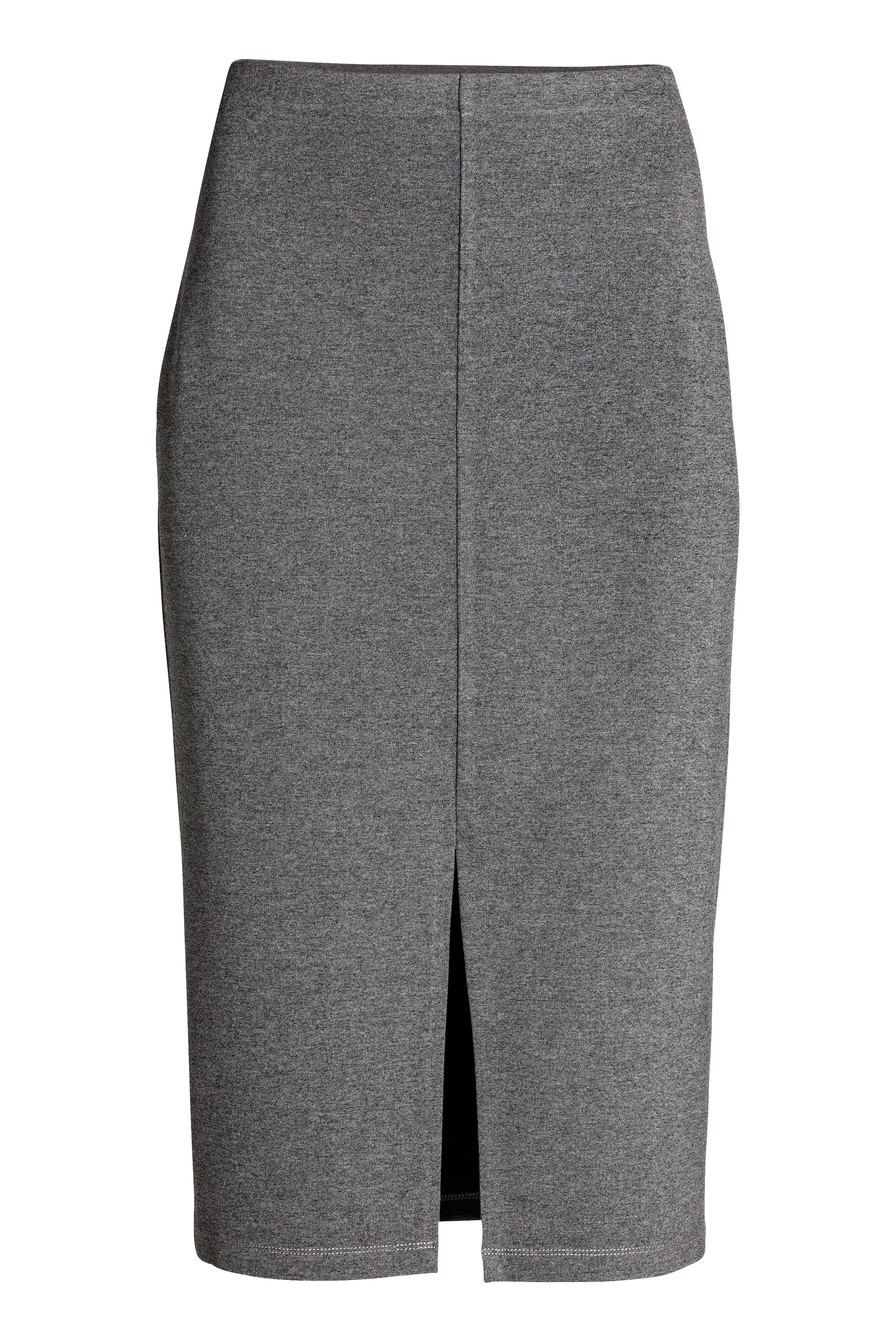 View larger image: Jersey pencil skirt - Dark grey marl - Ladies | H&M GB 1