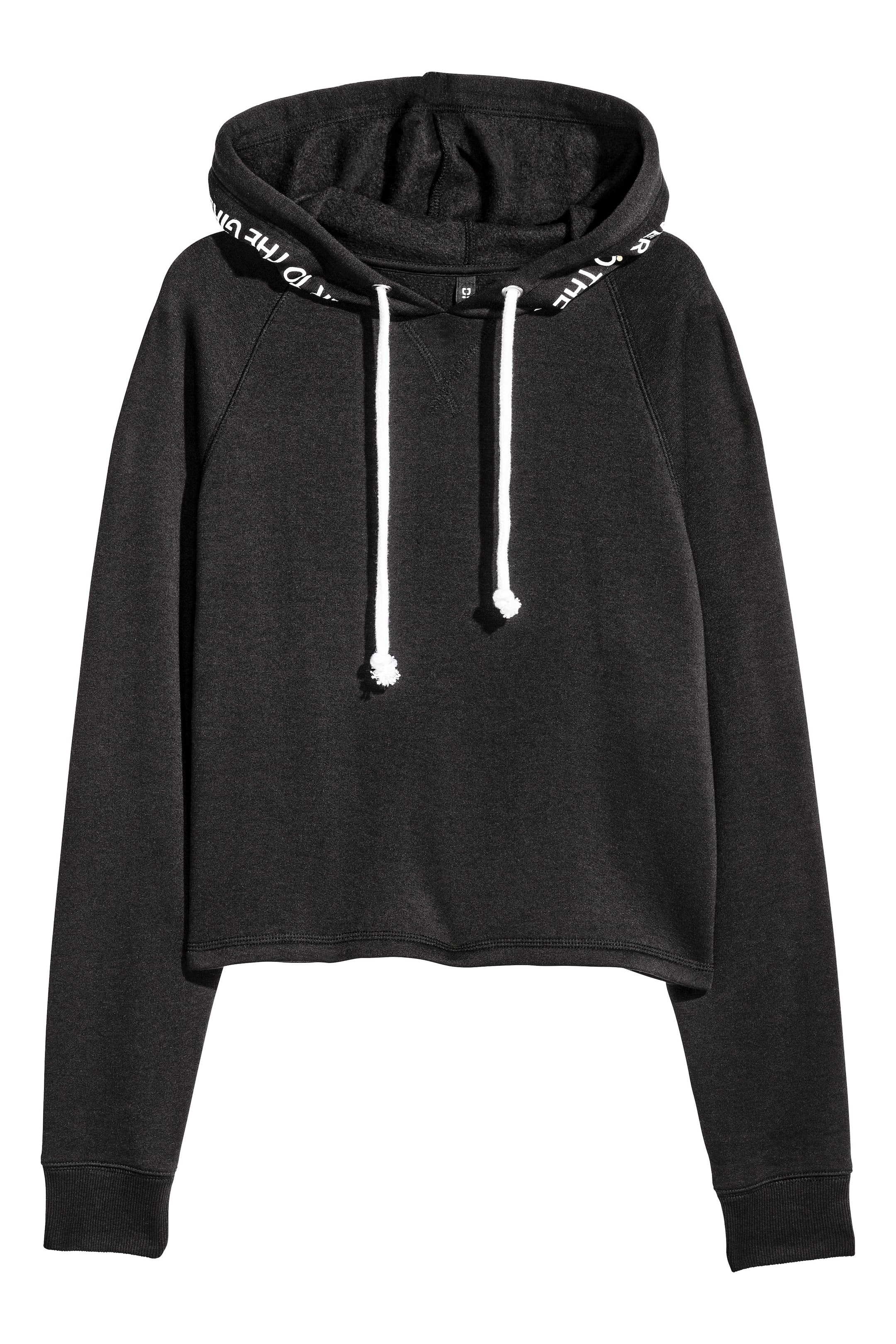 Ver imagem maior: Camisola curta com capuz - Preto - SENHORA | H&M PT 1