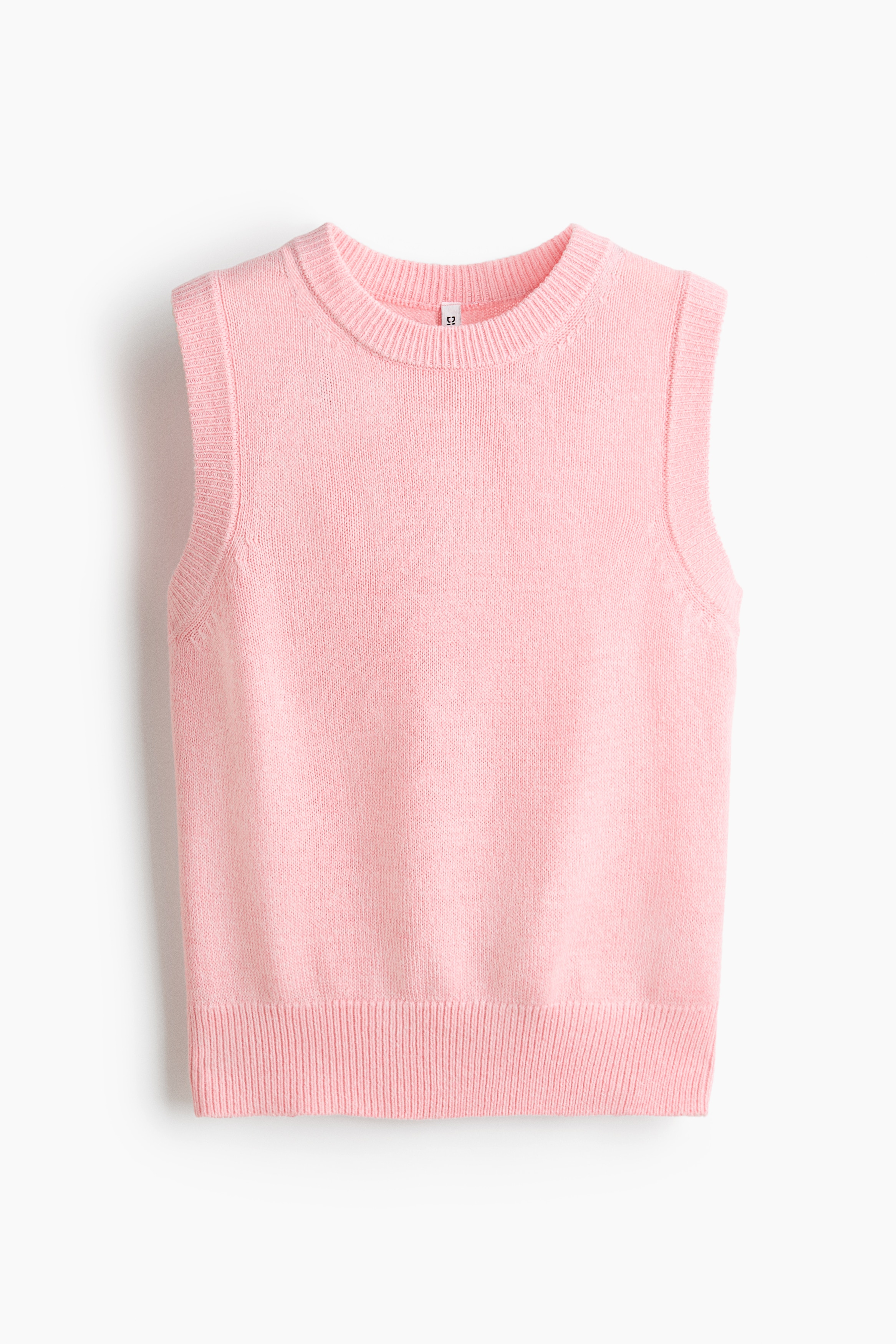 Fine-knit sweater vest - Pink/Light blue/Navy blue