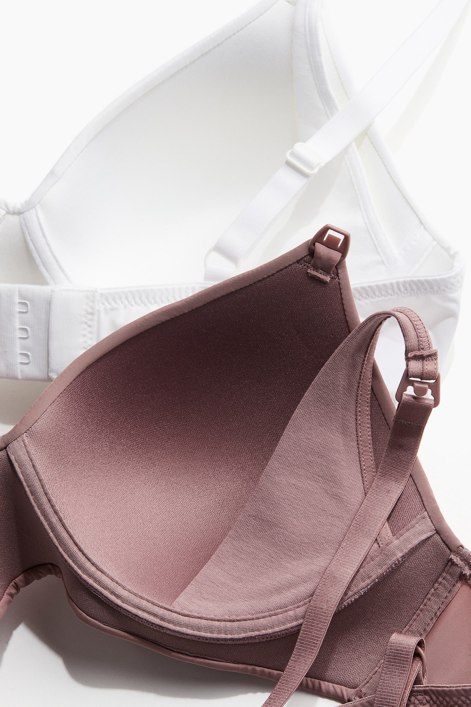 MAMA 2-pack padded nursing bras - Dusty pink/White/Brown/Powder pink/Beige/Black - 6