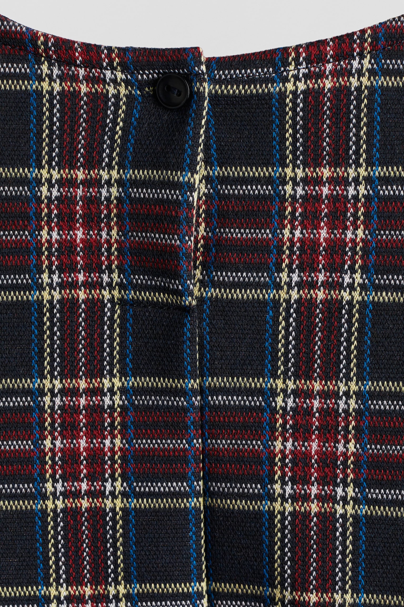 Checked jersey dress - Dark blue/Checked - 3