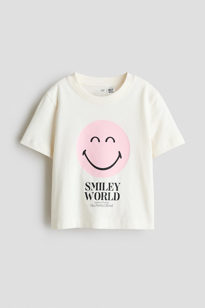 Printed T-shirt - Cream/SmileyWorld®/Dark grey/Lilo & Stitch/Light pink/The Rolling Stones/White/Sanrio/Light pink/Sanrio - 1