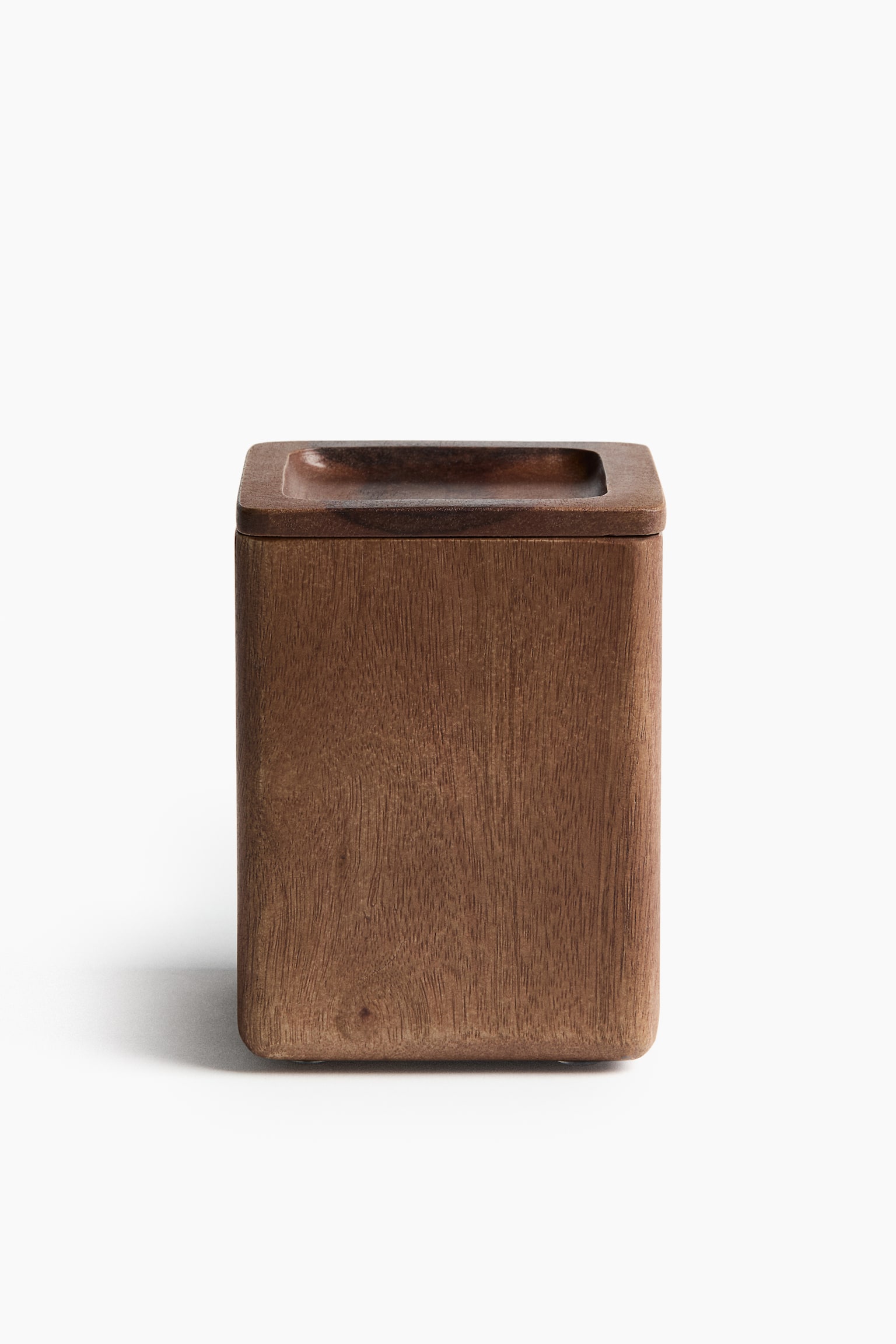 Tall wooden organiser box - Brown