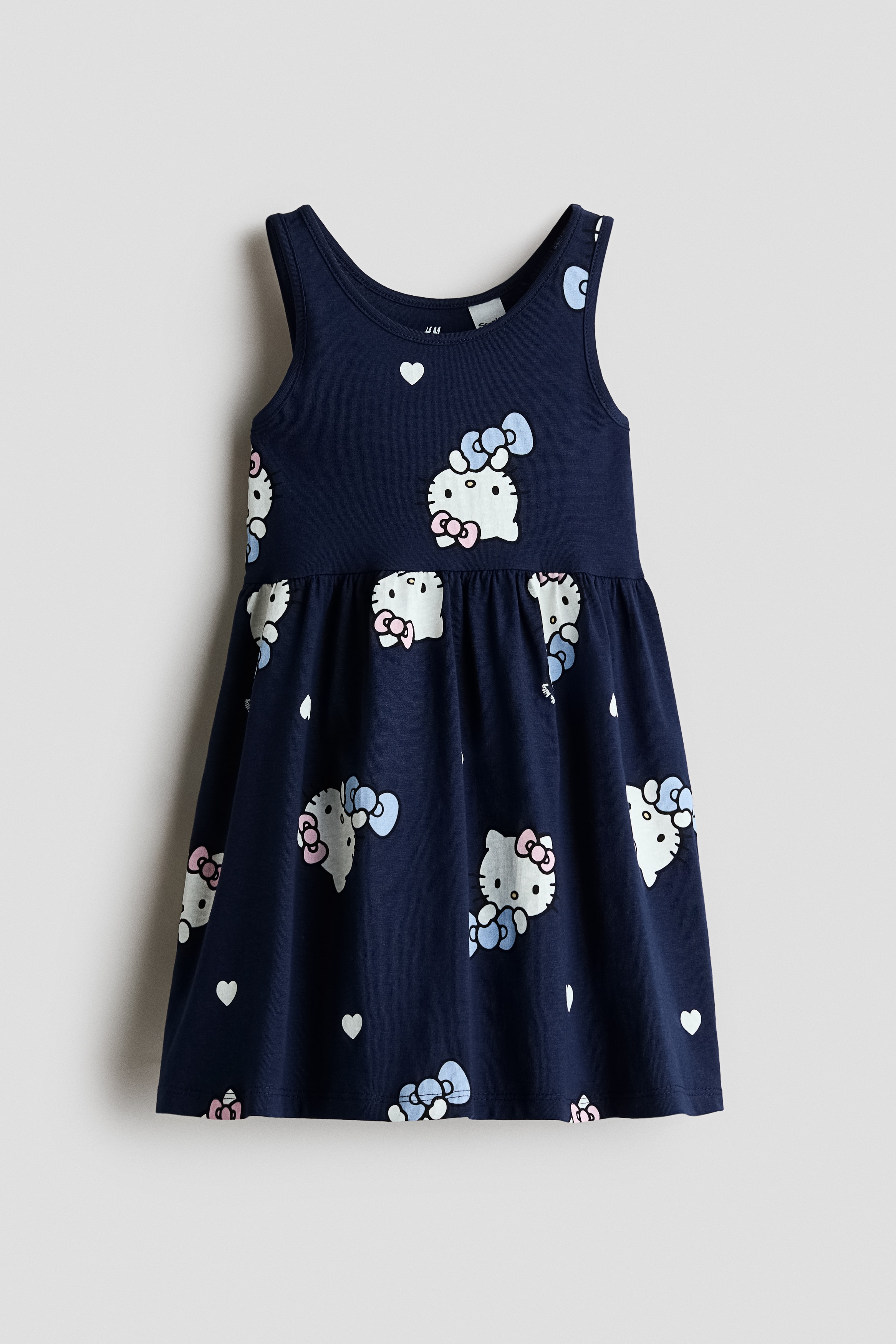 Printed Cotton Dress - Navy blue/Hello Kitty/Light pink/Minnie Mouse/Light blue/Cinnamoroll/Light purple/Kuromi