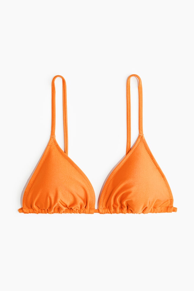 Padded triangelbikinitop - Oranje/Abrikoos/wit/Wit/schelpen/Wit/rood dessin/Bordeauxrood/wit - 1