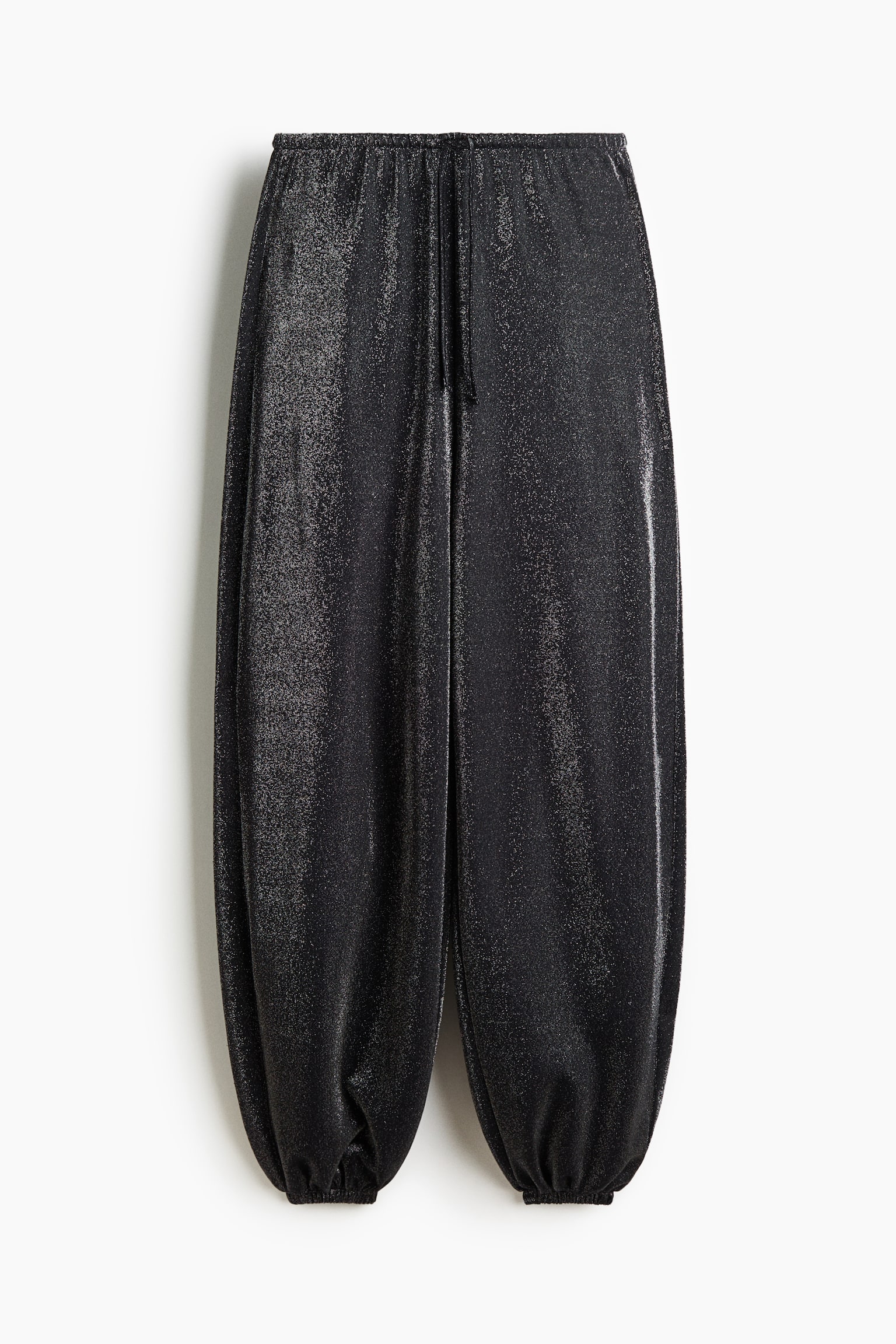 Παντελόνι με όγκο και χρυσοκλωστή - Μαύρο - 2