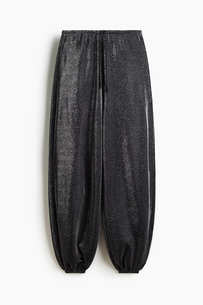 Glittery Balloon Pants - Black - 1