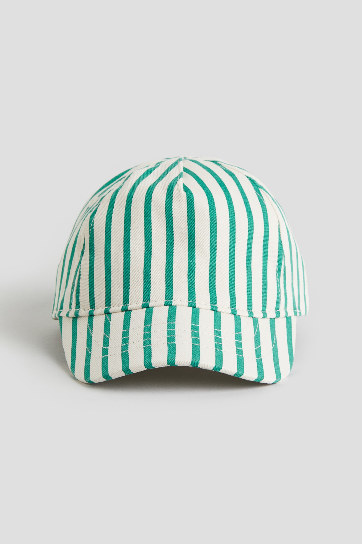 Cotton Cap - White/Green stripe/Dark grey/Light orange/Strawberry - 1