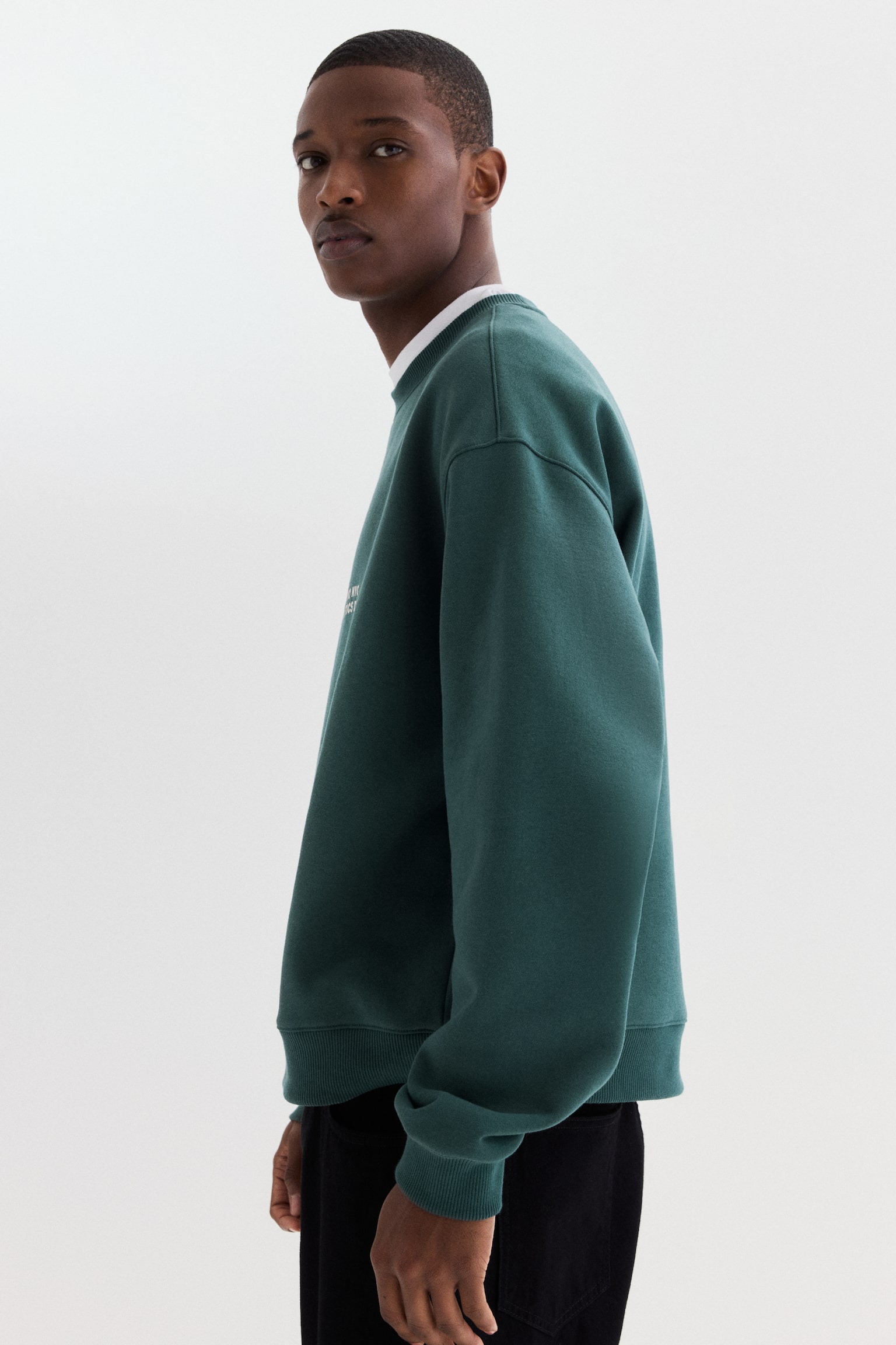 Loose Fit Sweatshirt - Dark green/Soho NYC/Black/Soho - 3