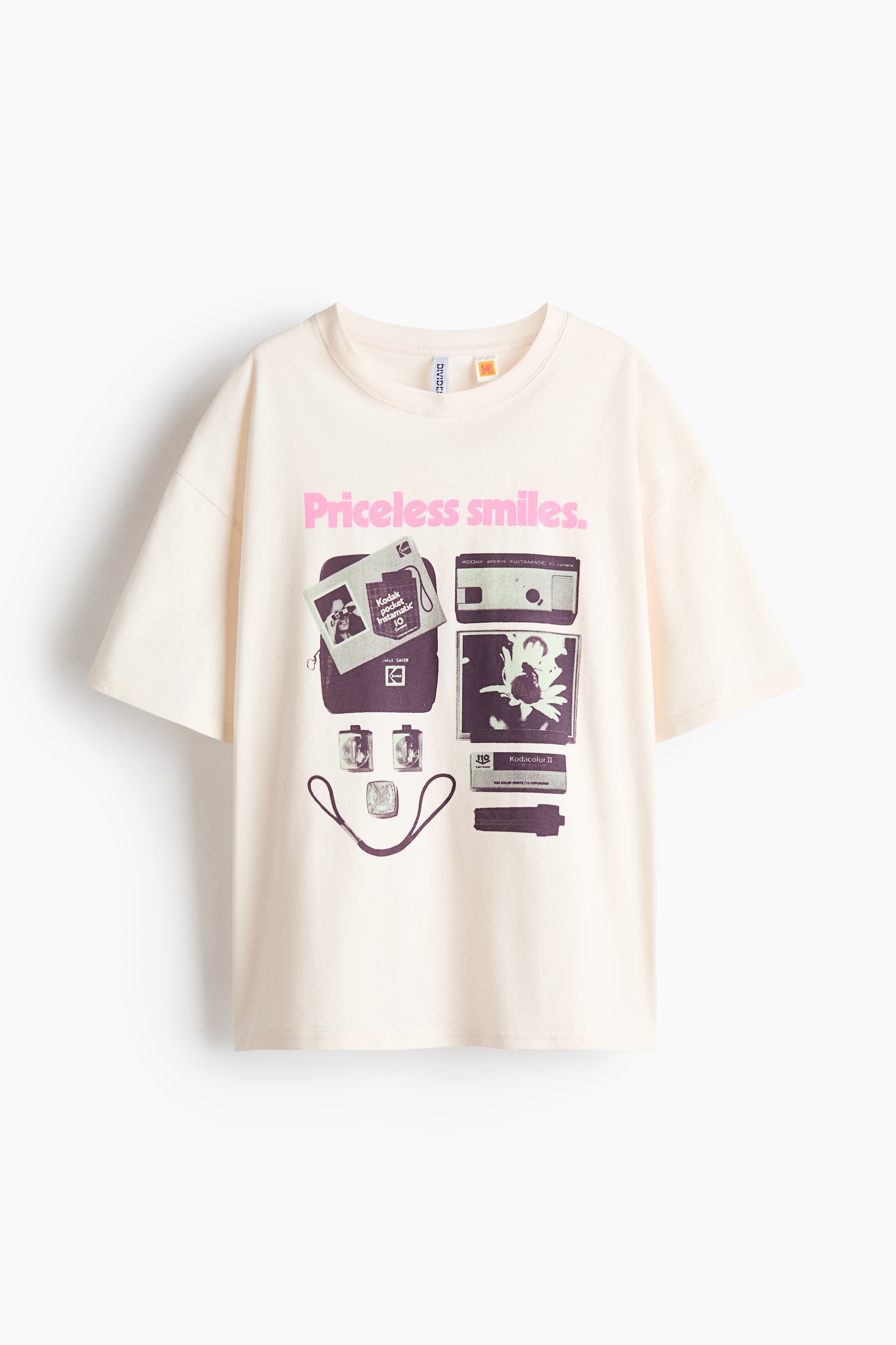 オーバーサイズ プリントTシャツ - ペールピンク/Kodak/ライトオレンジ/Kodak/ブラック/Kodak