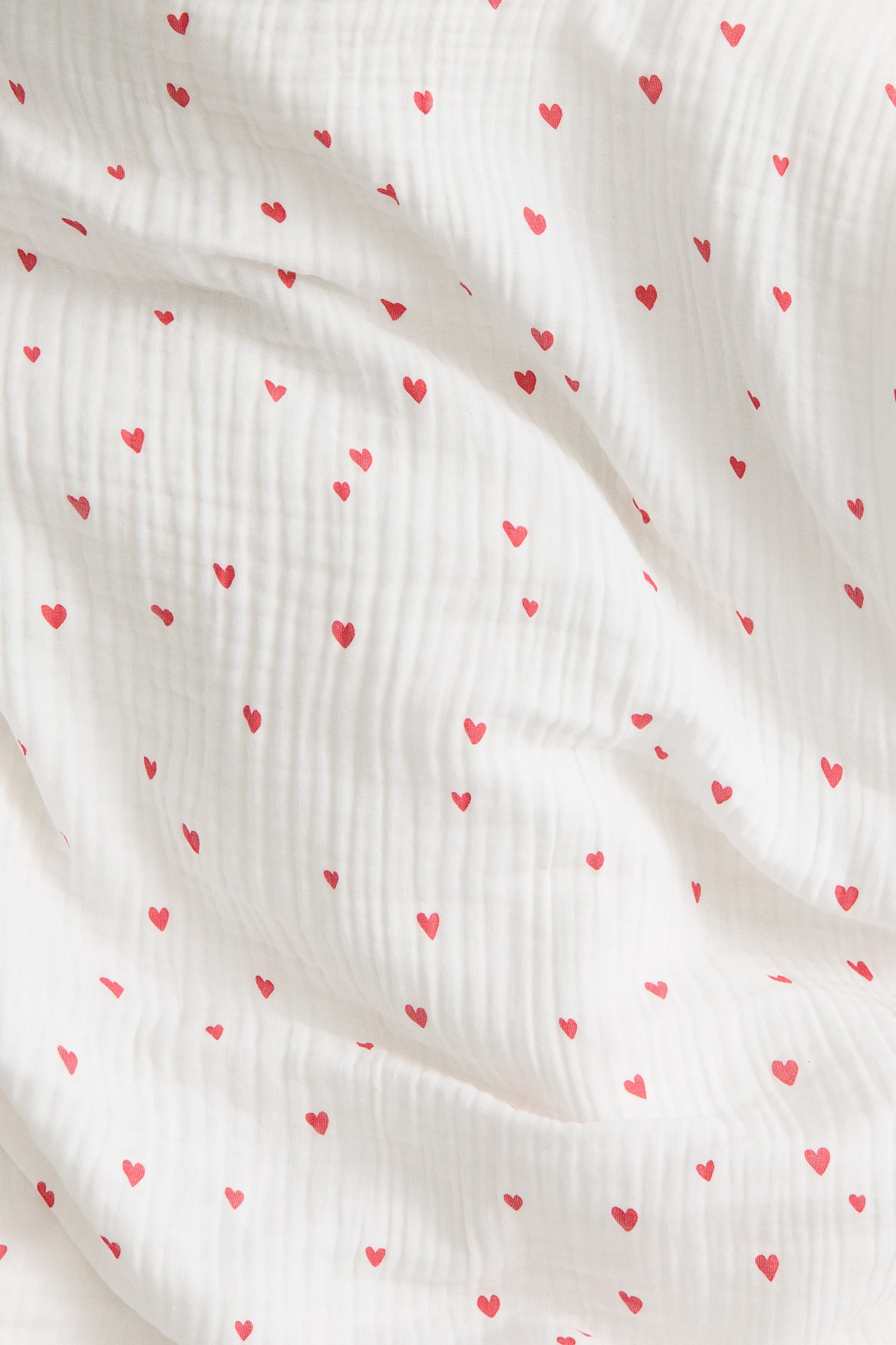 Комплект постільної білизни з мусліну - Білий/сердечка - 4